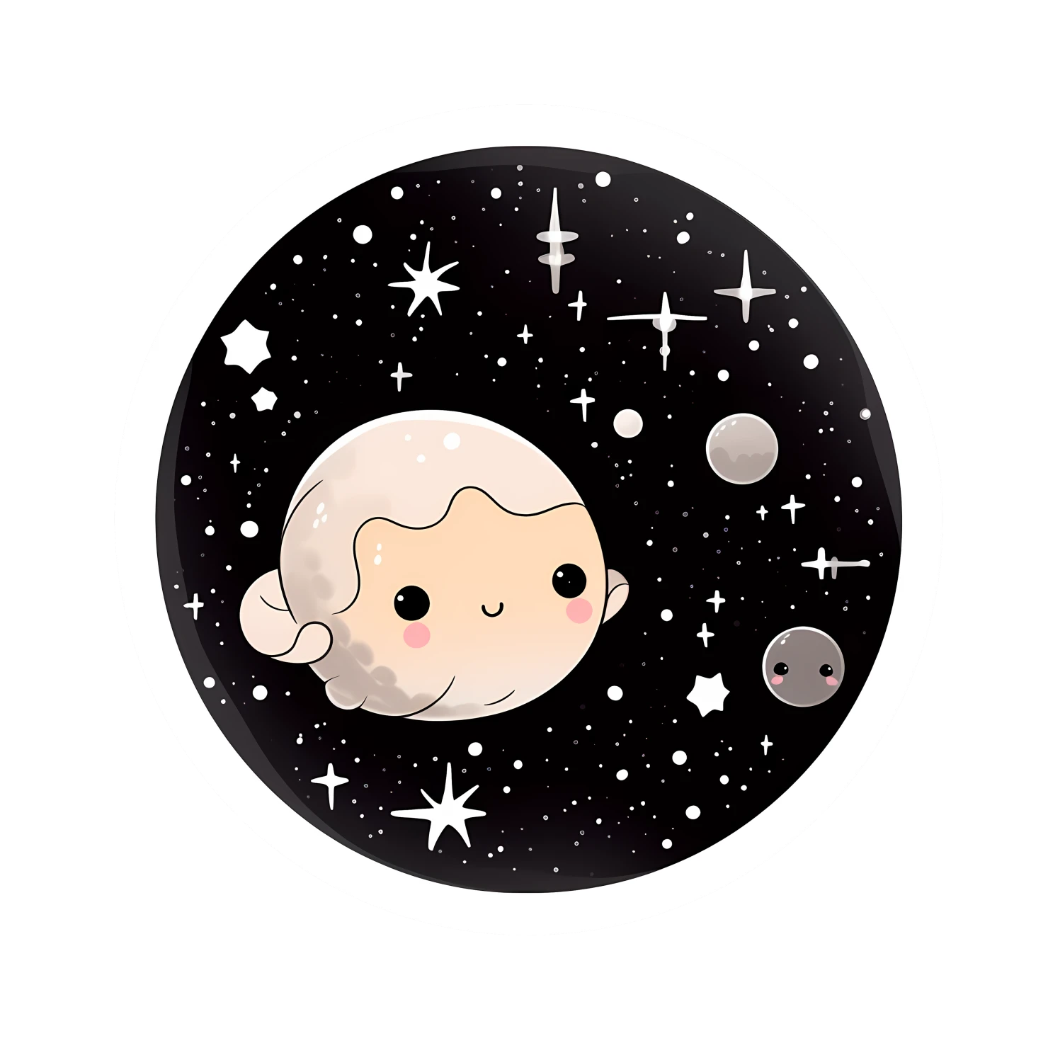 Kawaii constellation sticker isolated on transparent background #24433
