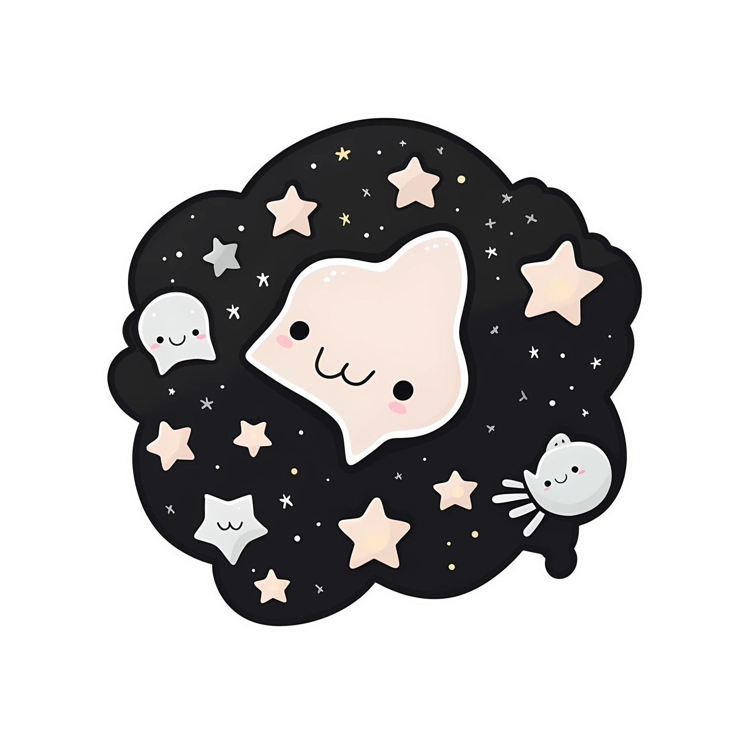 Kawaii constellation sticker isolated on transparent background #24434