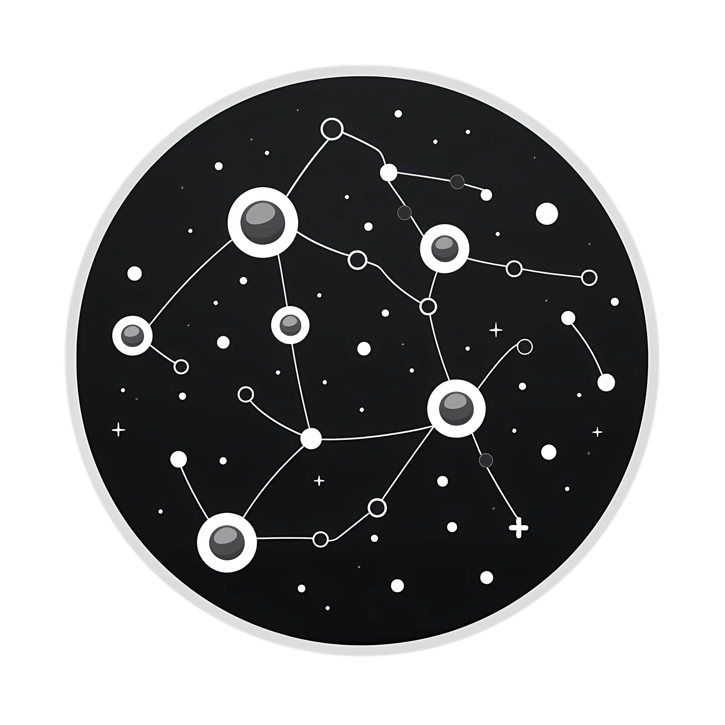 Kawaii constellation sticker isolated on transparent background #24436