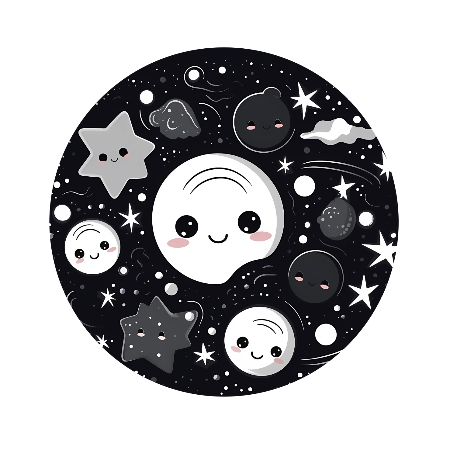 Kawaii constellation sticker isolated on transparent background #24440