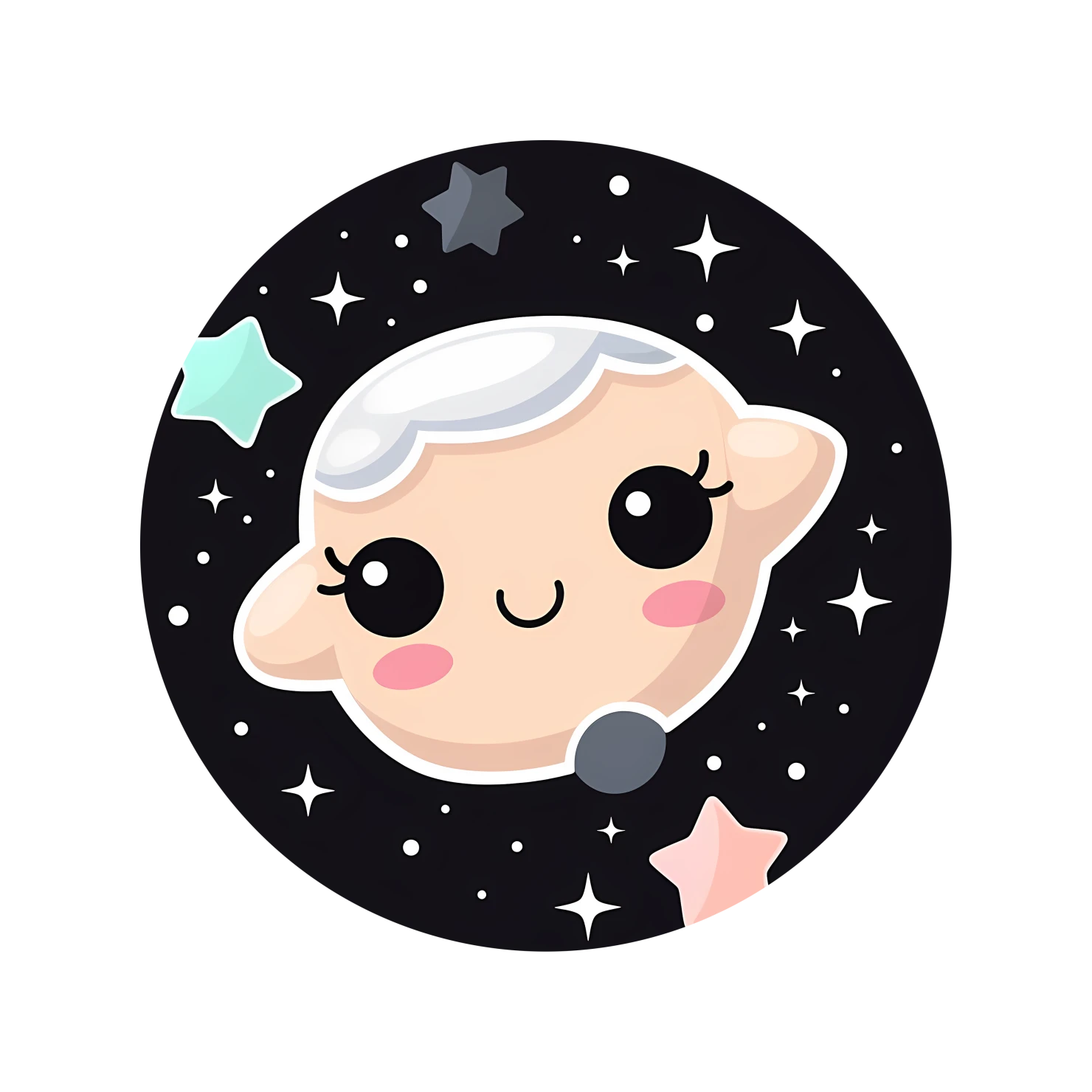 Kawaii constellation sticker isolated on transparent background #24442