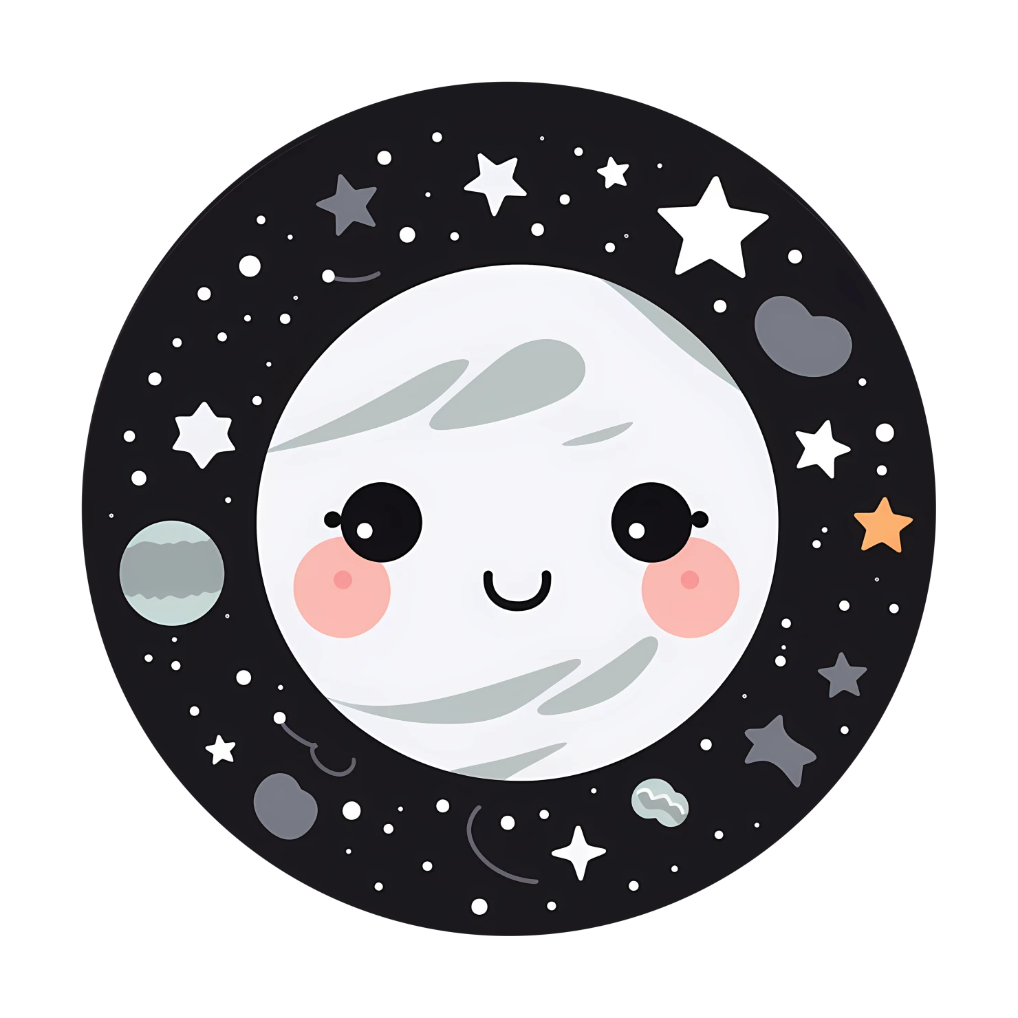 Kawaii constellation sticker isolated on transparent background #24443