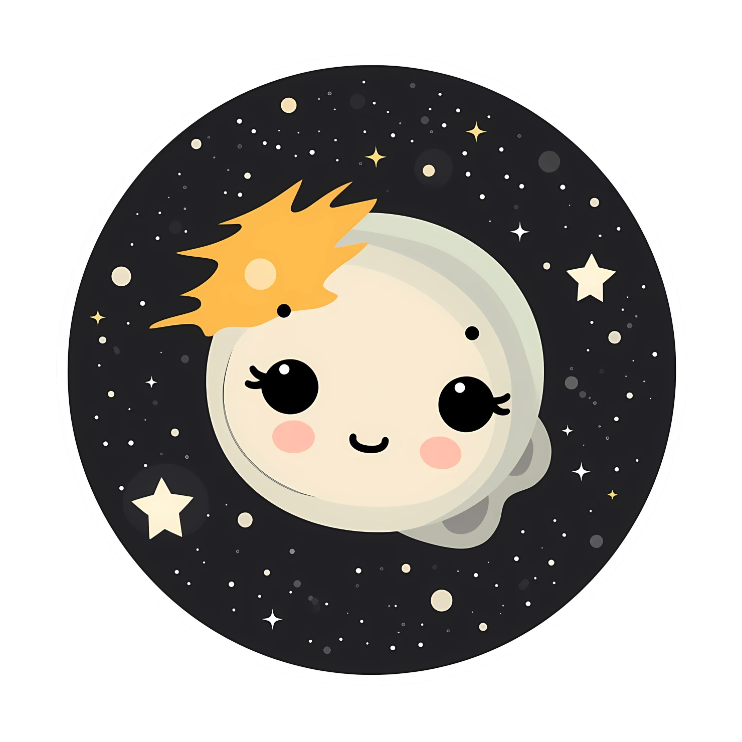 Kawaii constellation sticker isolated on transparent background #24444