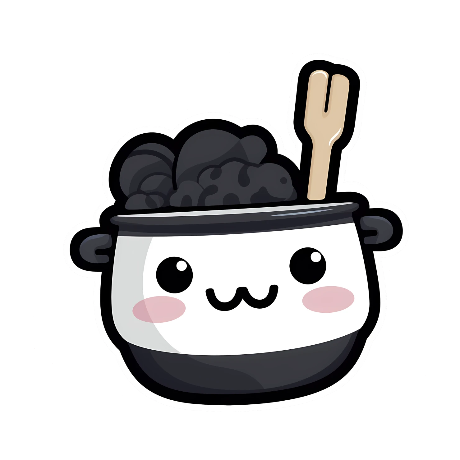 Kawaii cooking utensils sticker isolated on transparent background #24463