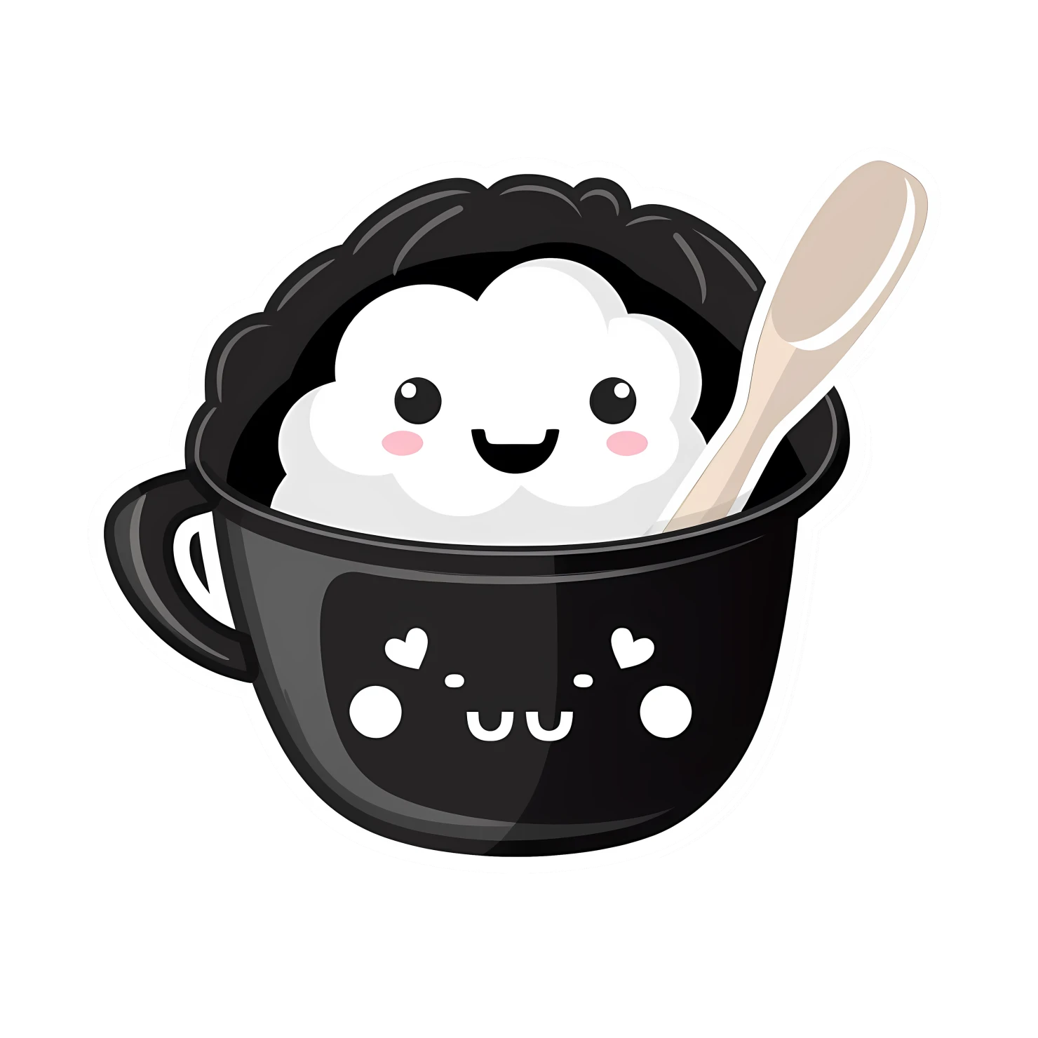 Kawaii cooking utensils sticker isolated on transparent background #24476
