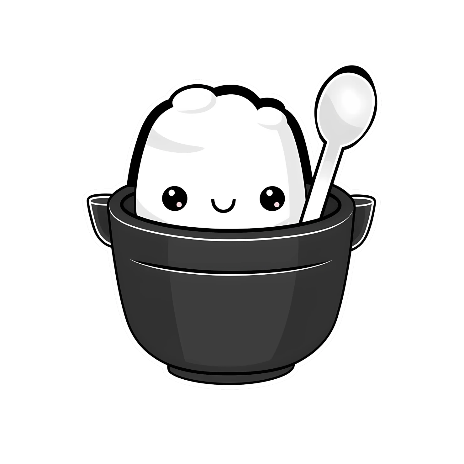 Kawaii cooking utensils sticker isolated on transparent background #24477
