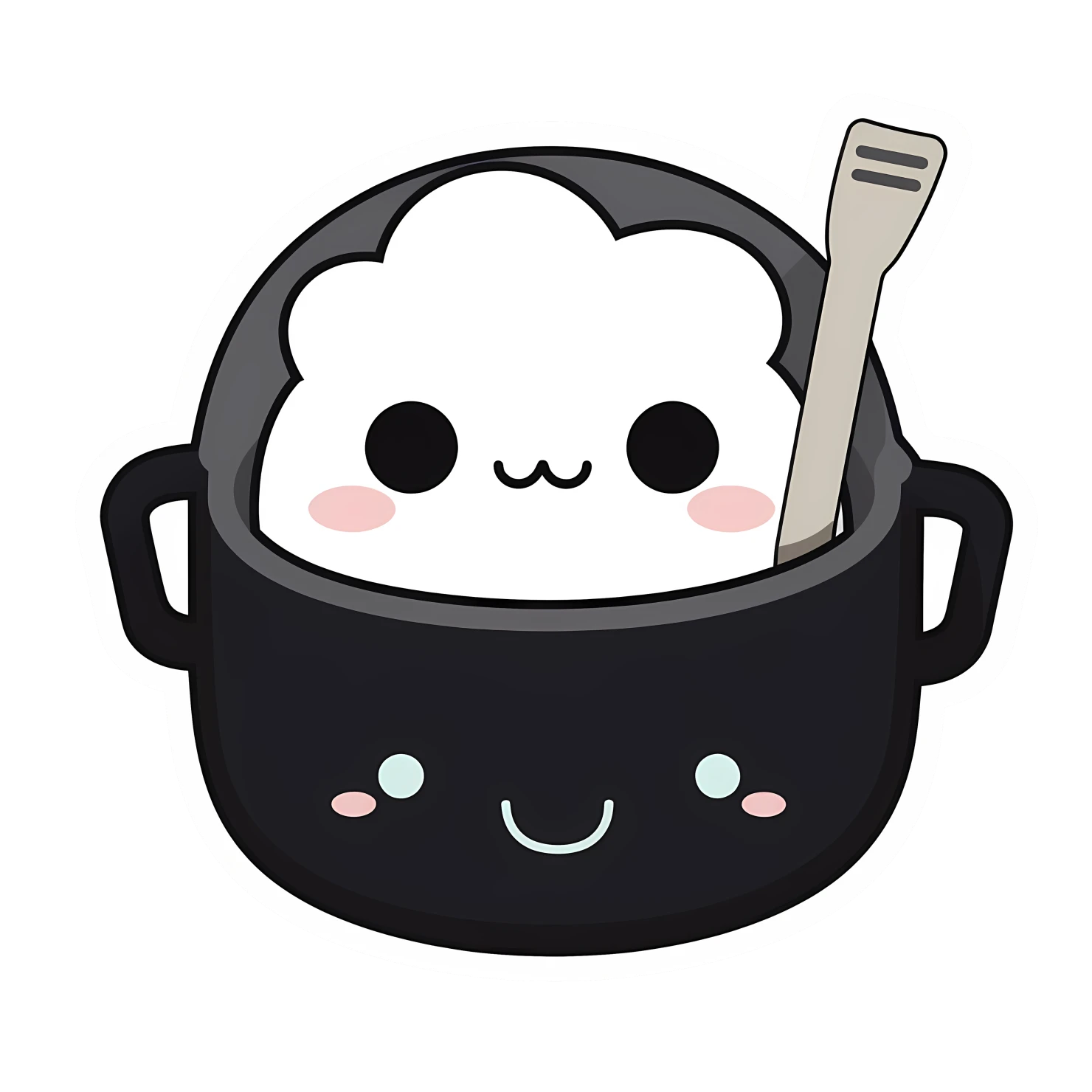 Kawaii cooking utensils sticker isolated on transparent background #24478
