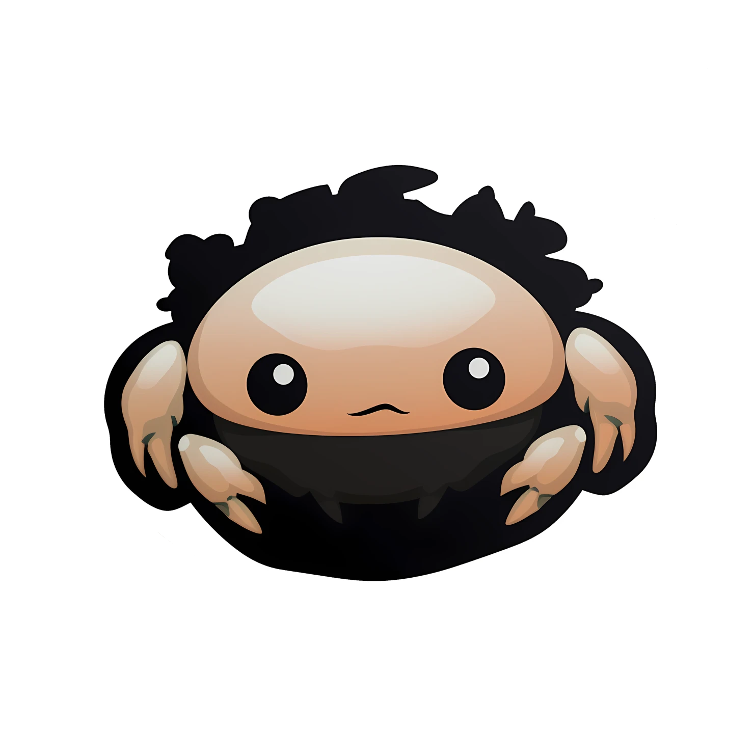 Kawaii crab sticker isolated on transparent background #24482