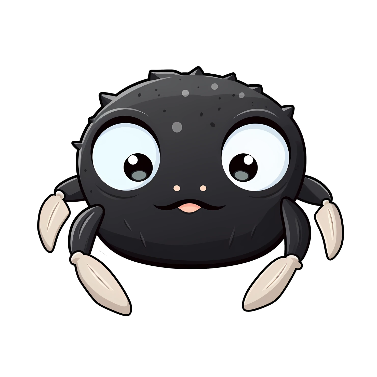 Kawaii crab sticker isolated on transparent background #24490