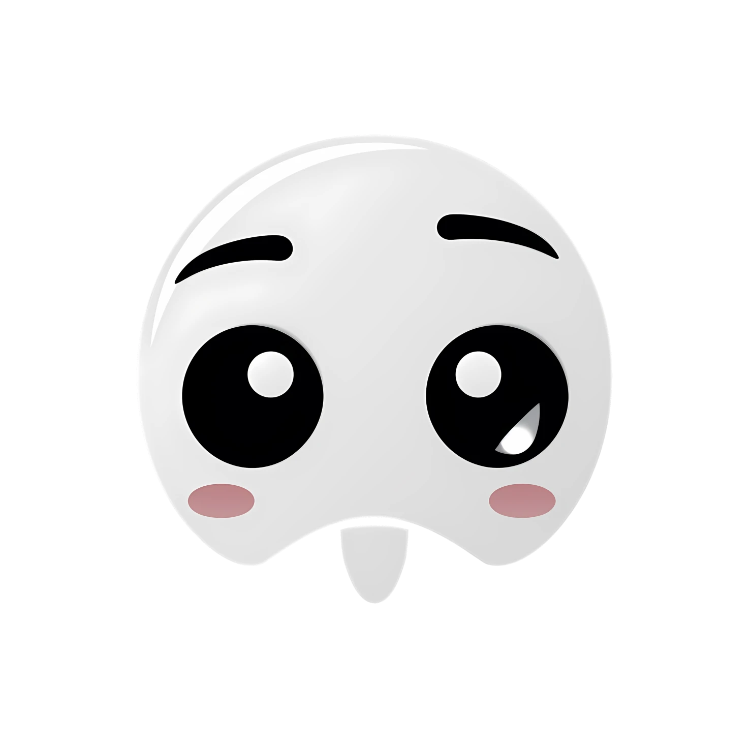 Kawaii crying face sticker isolated on transparent background #24531