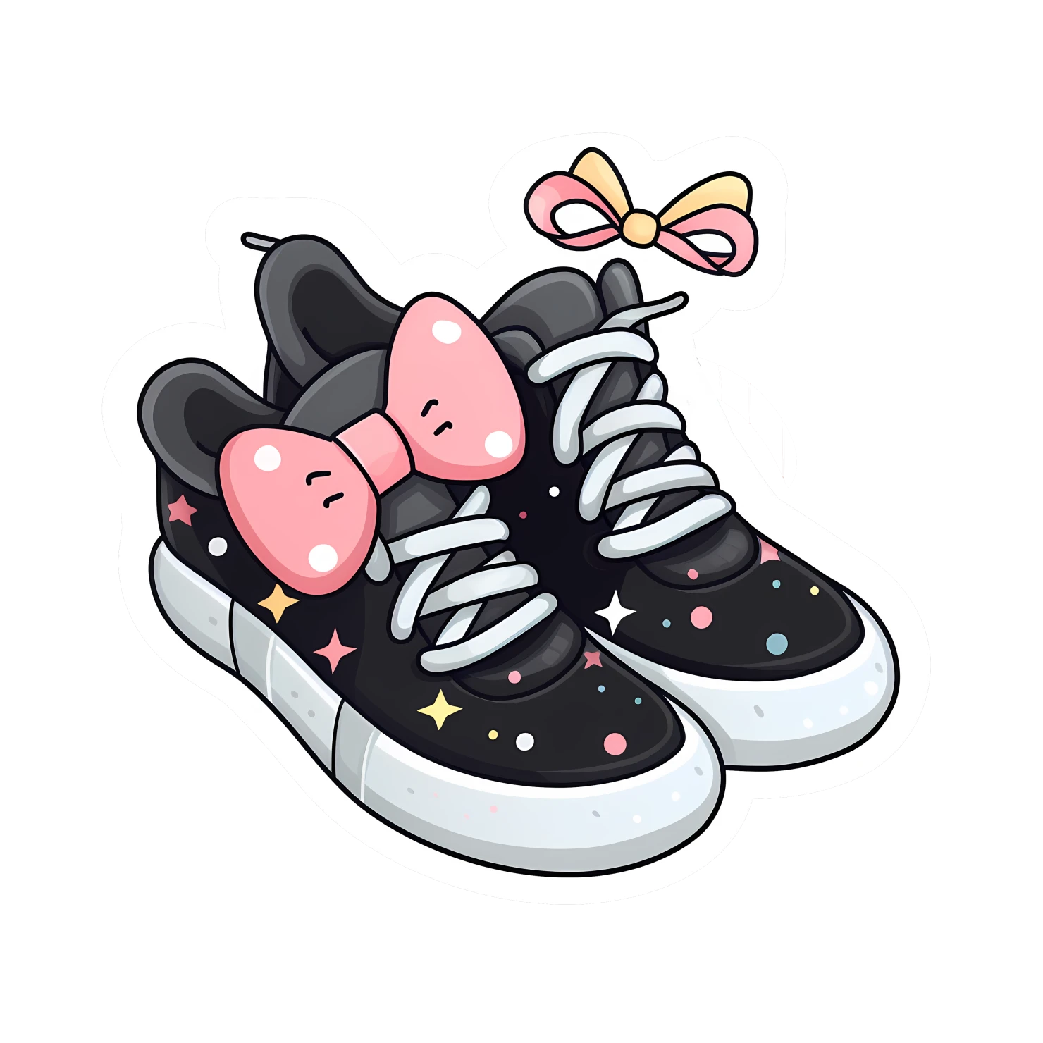 Kawaii dancing shoes sticker isolated on transparent background #24583