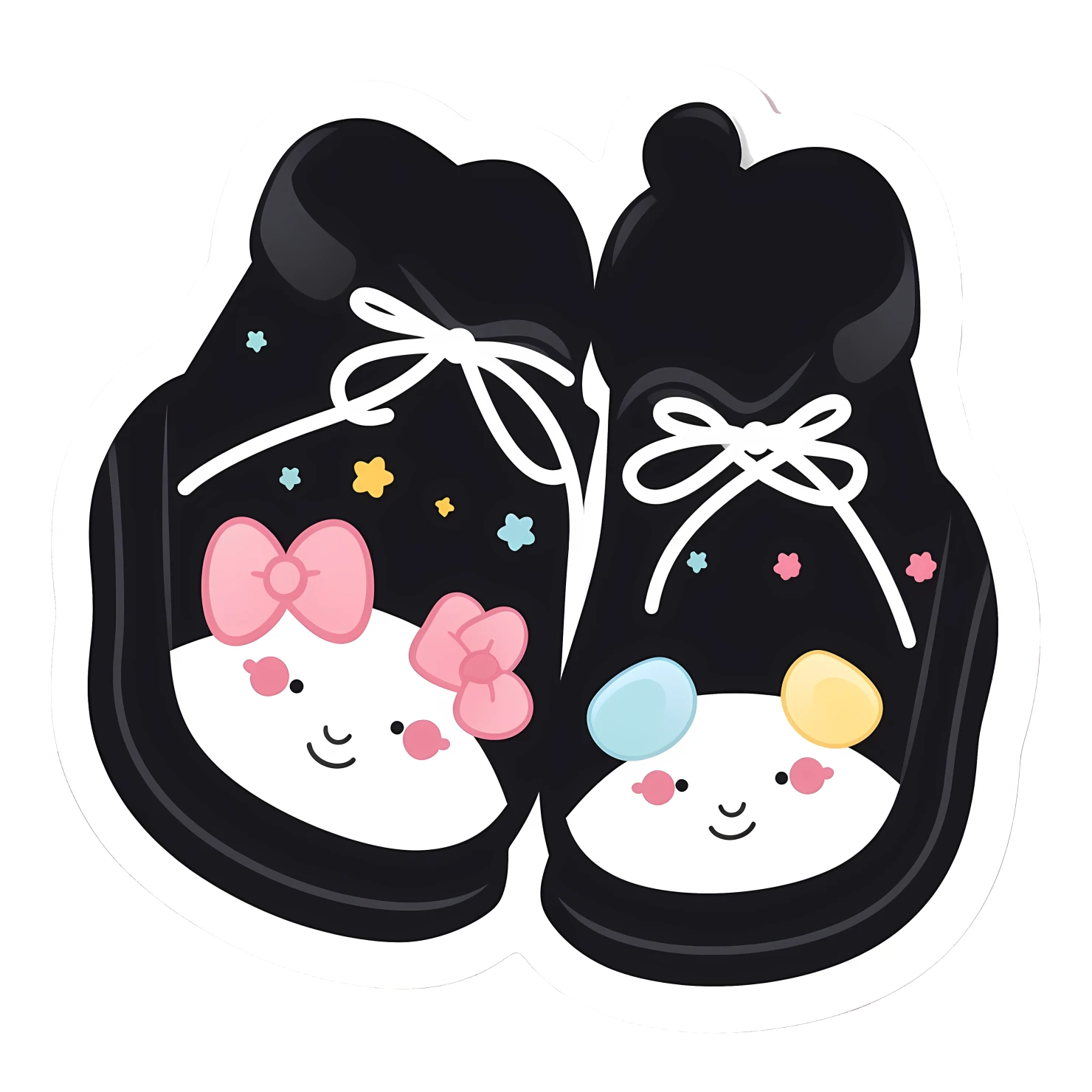 Kawaii dancing shoes sticker isolated on transparent background #24587