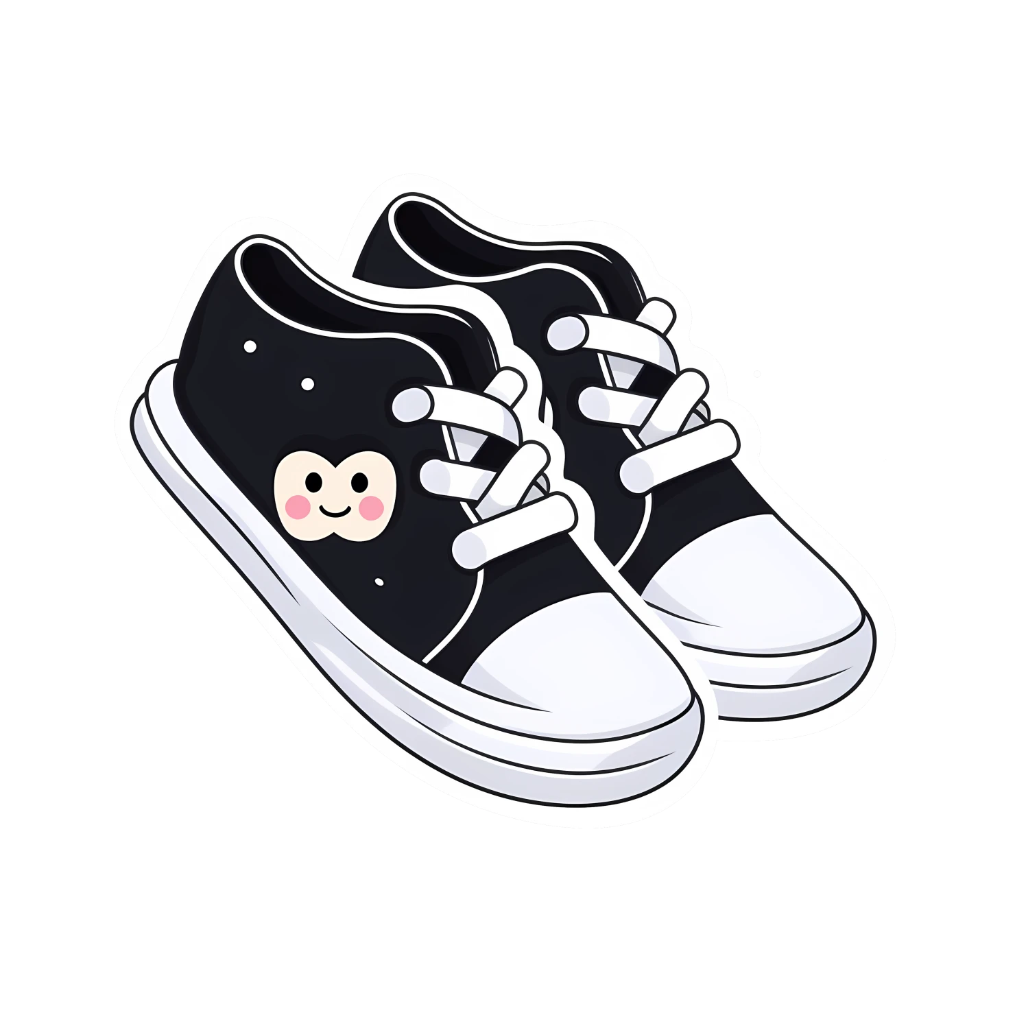 Kawaii dancing shoes sticker isolated on transparent background #24588