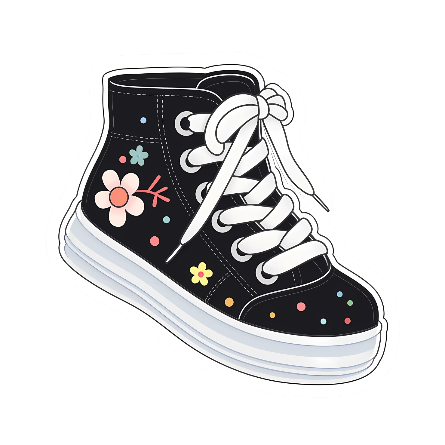 Kawaii dancing shoes sticker isolated on transparent background #24592