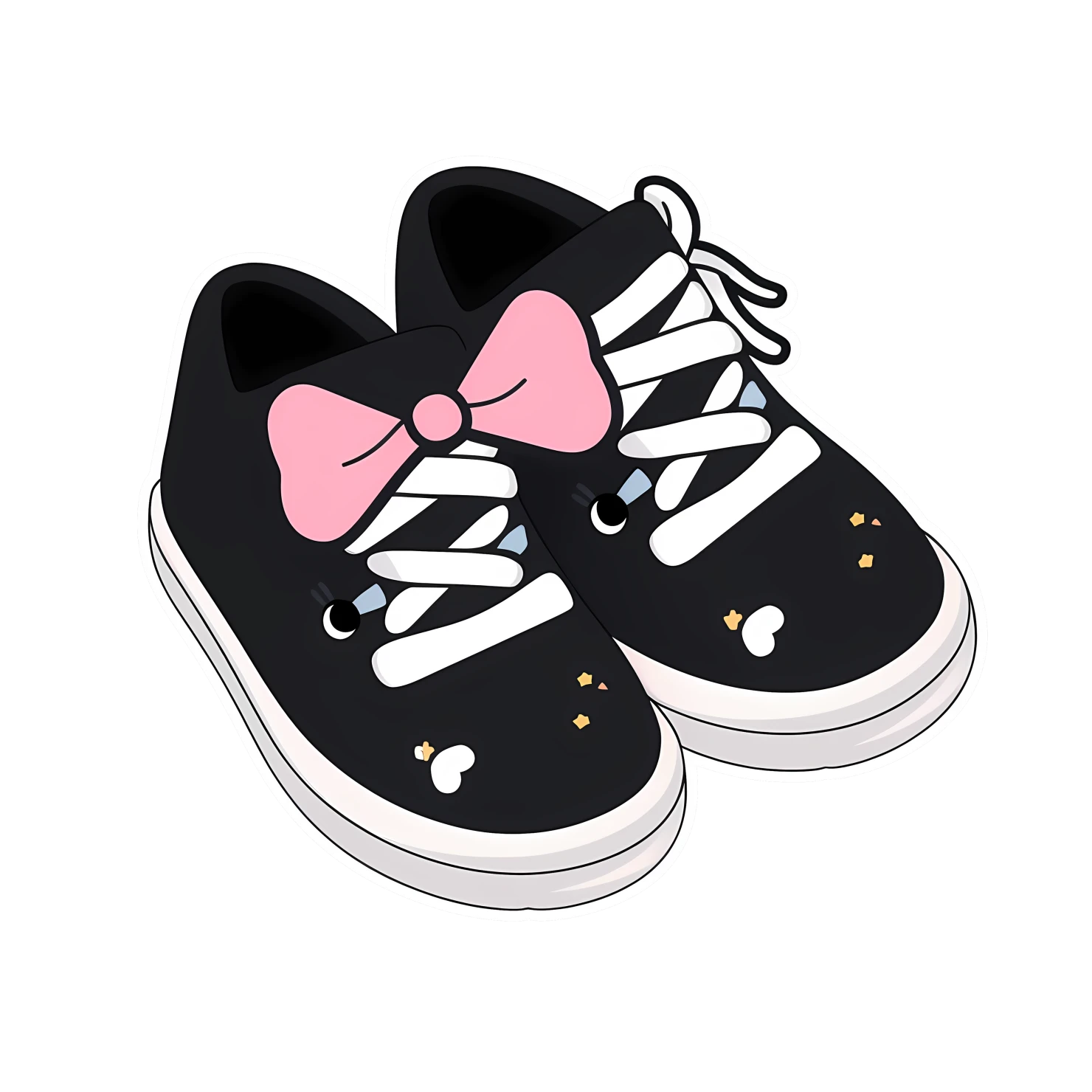 Kawaii dancing shoes sticker isolated on transparent background #24595