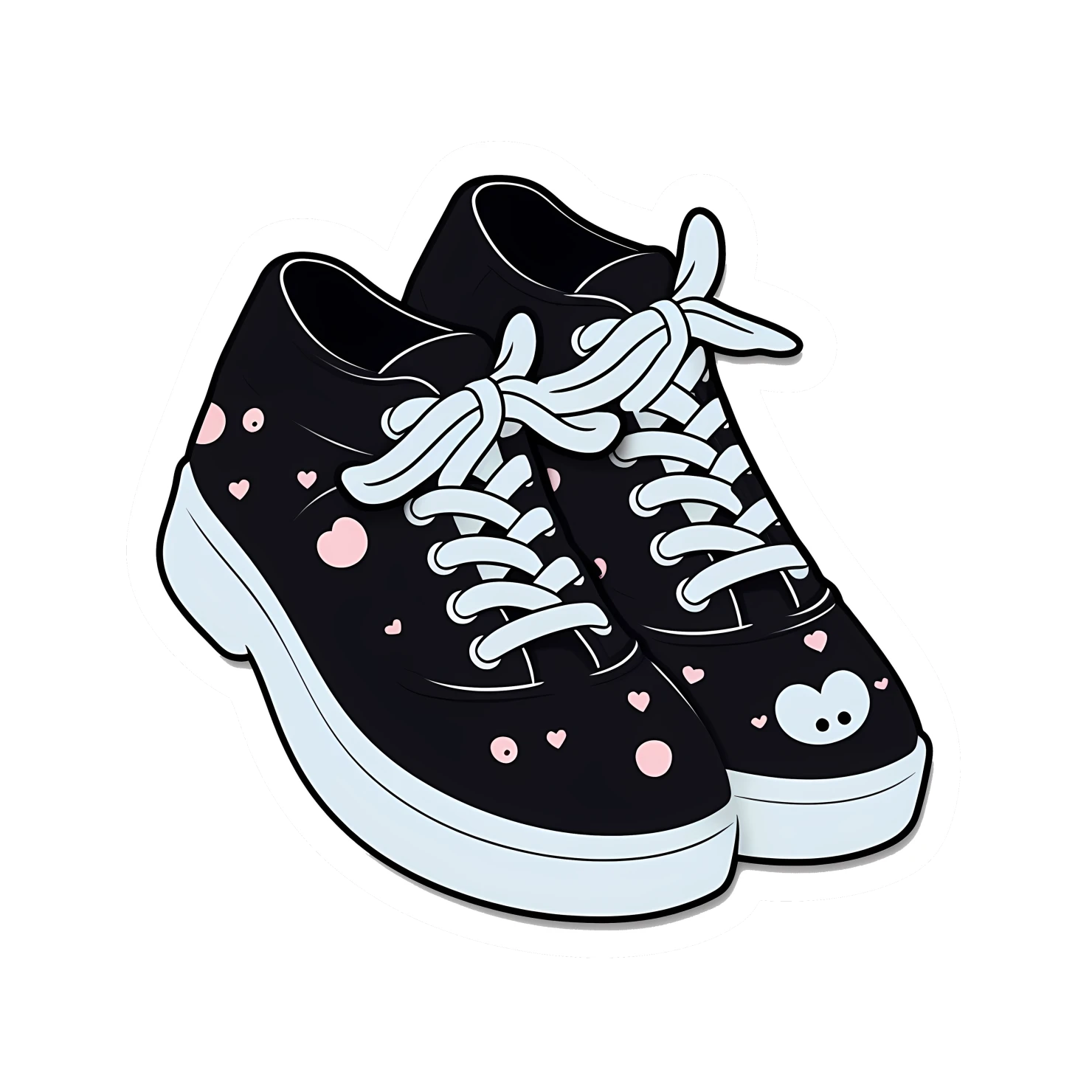 Kawaii dancing shoes sticker isolated on transparent background #24596