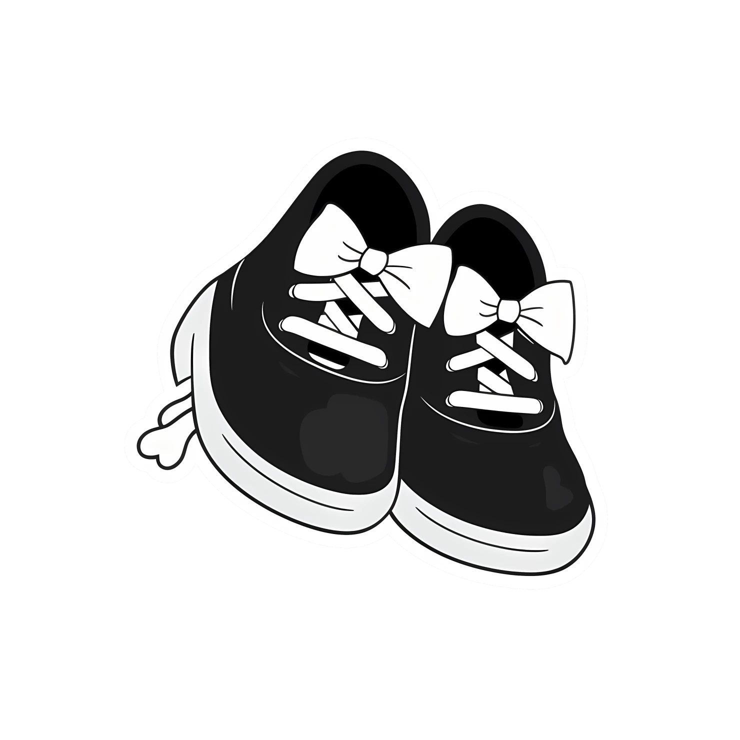 Kawaii dancing shoes sticker isolated on transparent background #24598