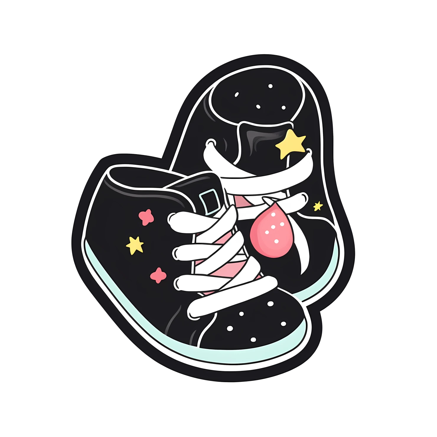 Kawaii dancing shoes sticker isolated on transparent background #24599