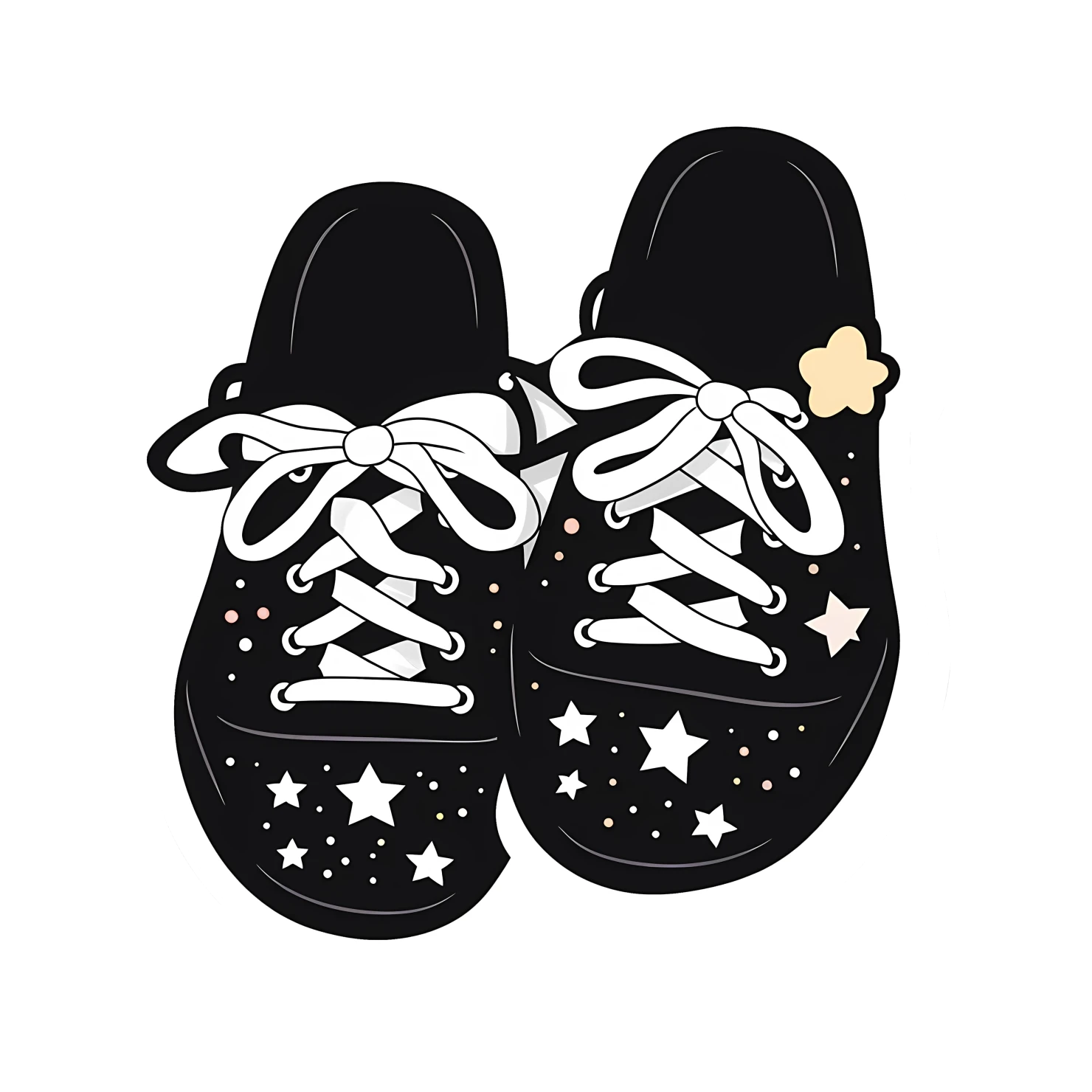 Kawaii dancing shoes sticker isolated on transparent background #24600