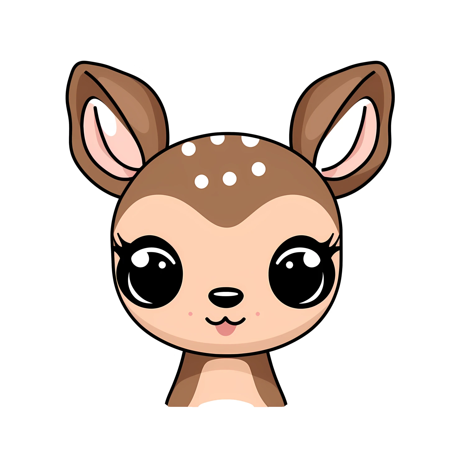 Kawaii deer sticker isolated on transparent background #24614