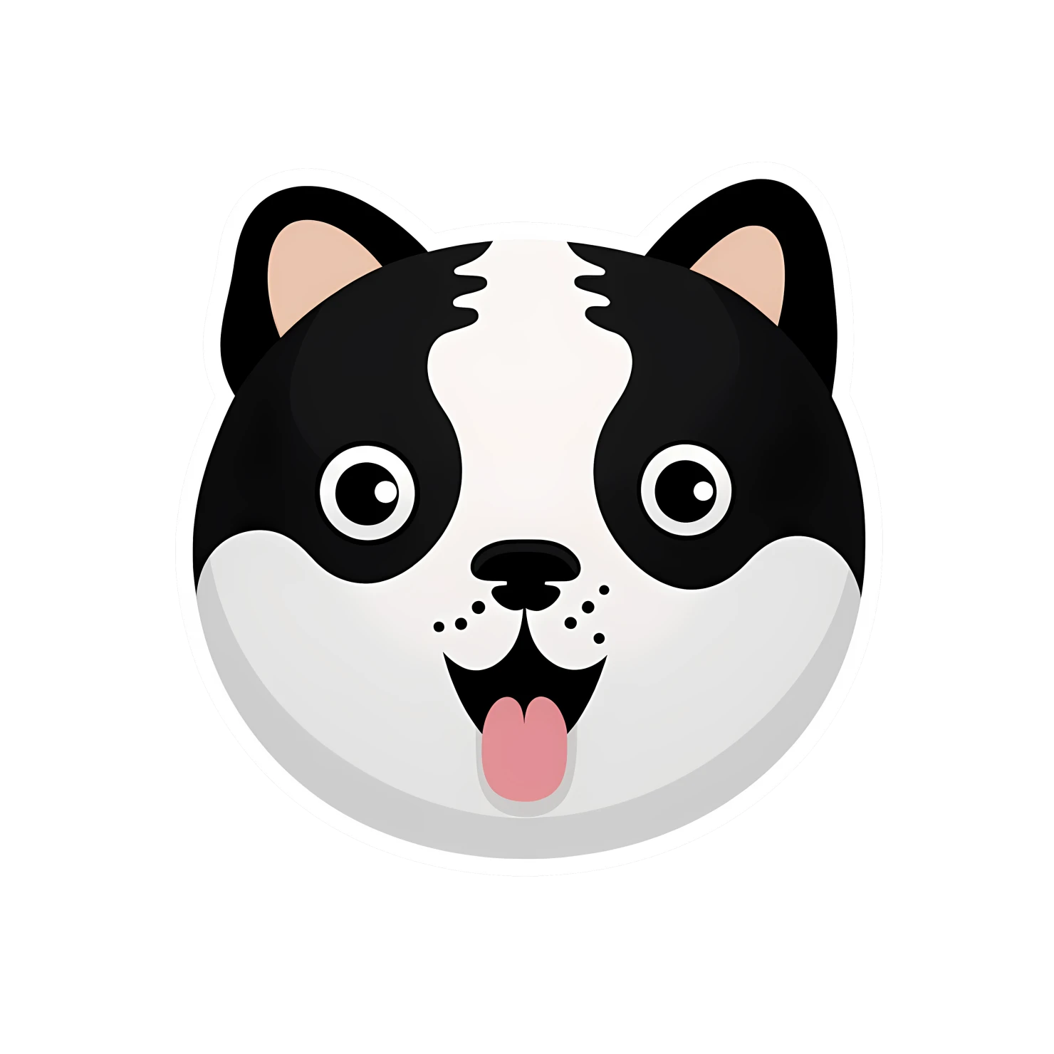 Kawaii dog sticker isolated on transparent background #24628
