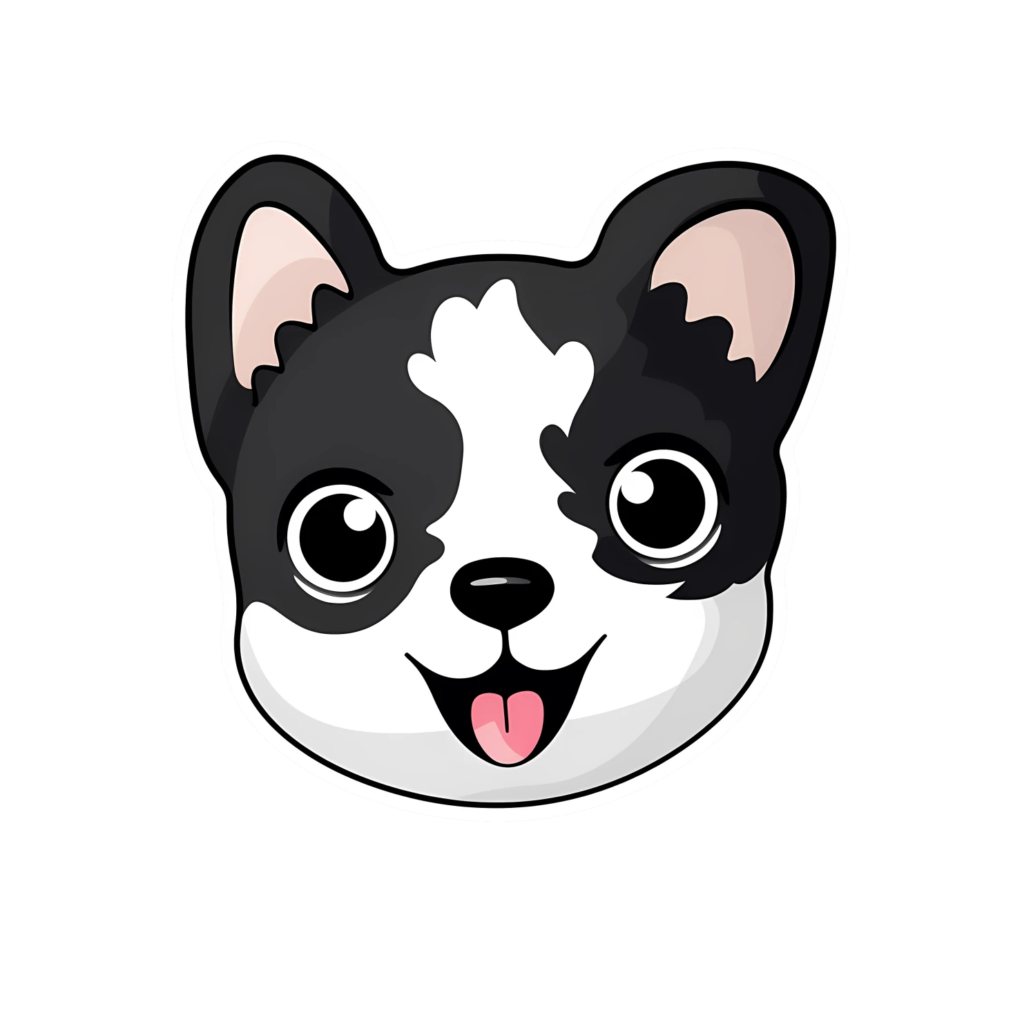Kawaii dog sticker isolated on transparent background #24629