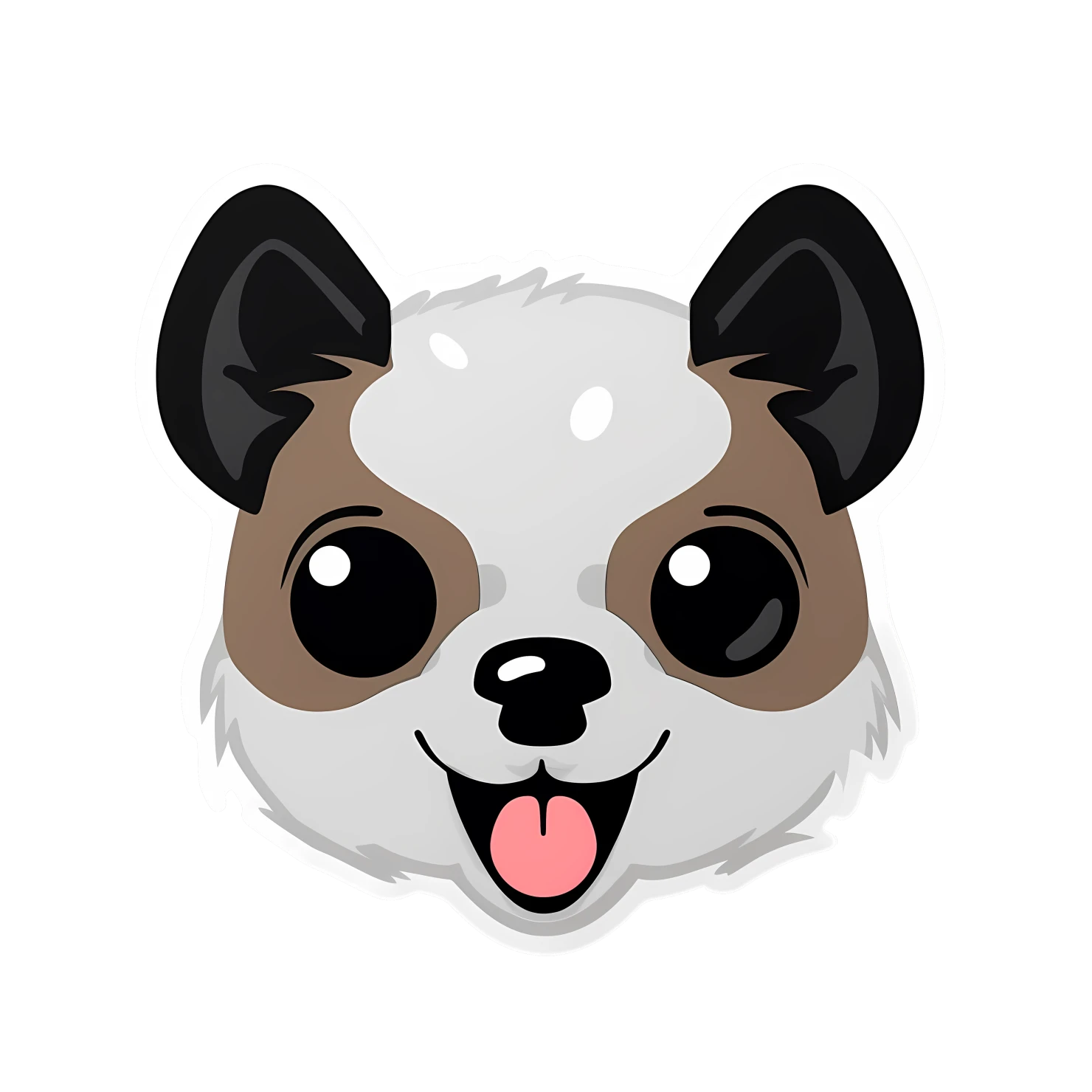 Kawaii dog sticker isolated on transparent background #24630