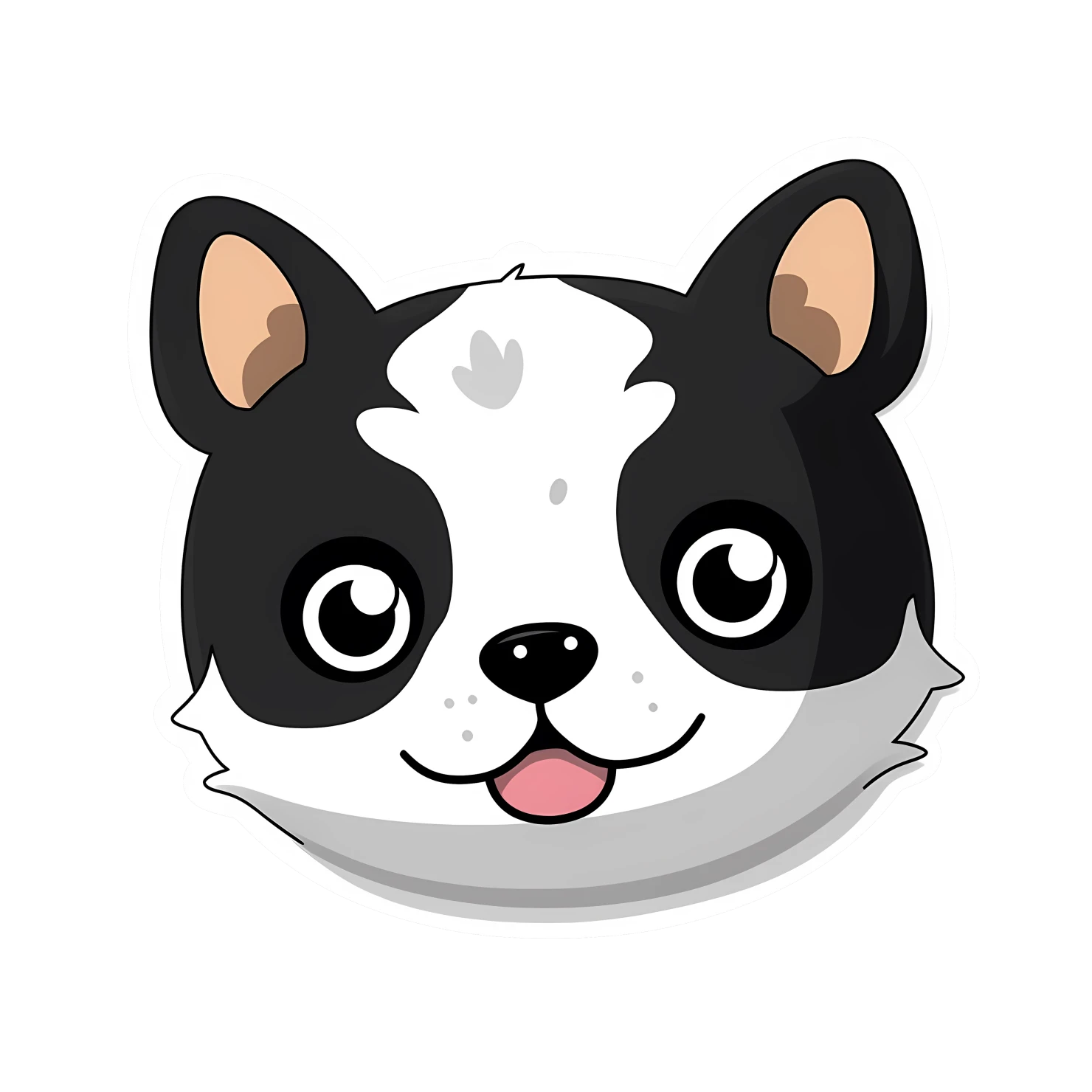 Kawaii dog sticker isolated on transparent background #24631