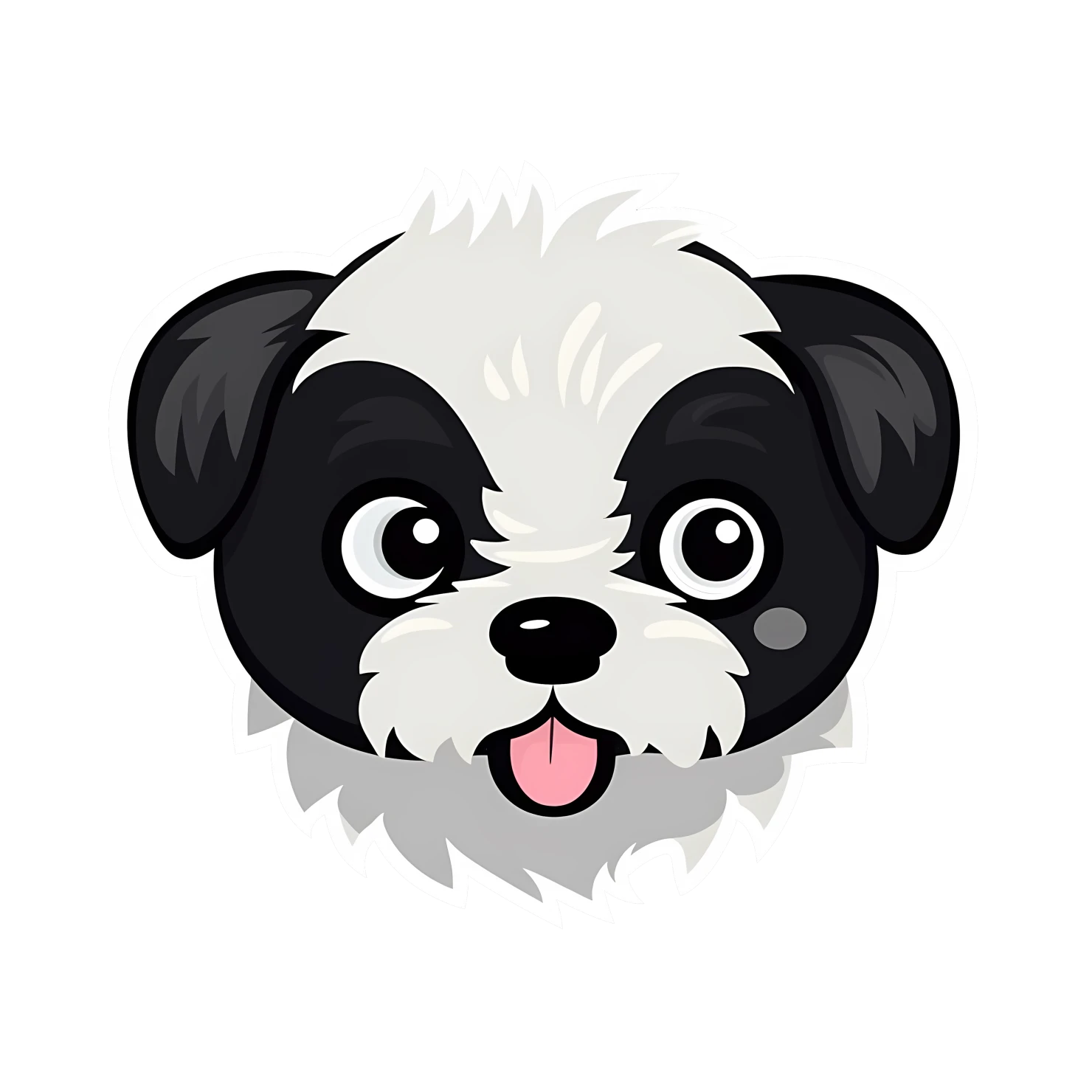 Kawaii dog sticker isolated on transparent background #24635