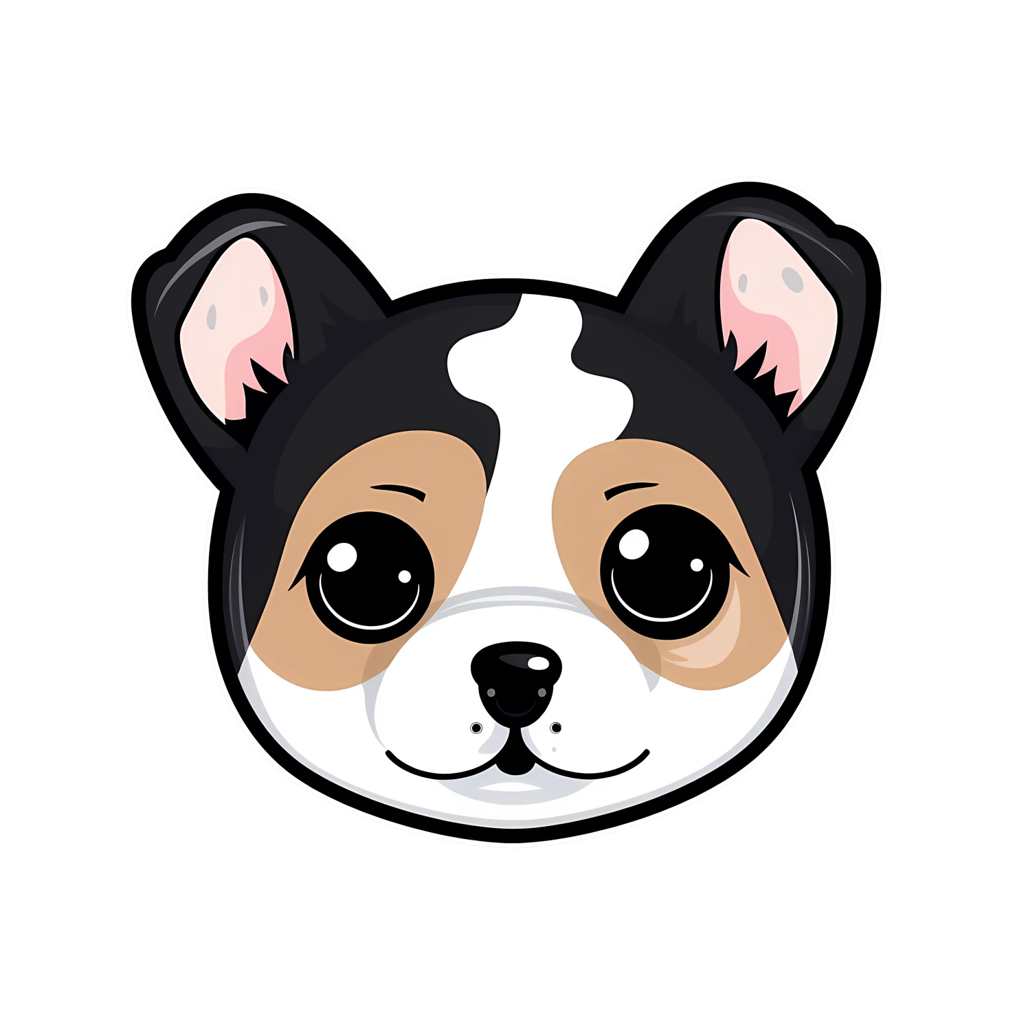Kawaii dog sticker isolated on transparent background #24641