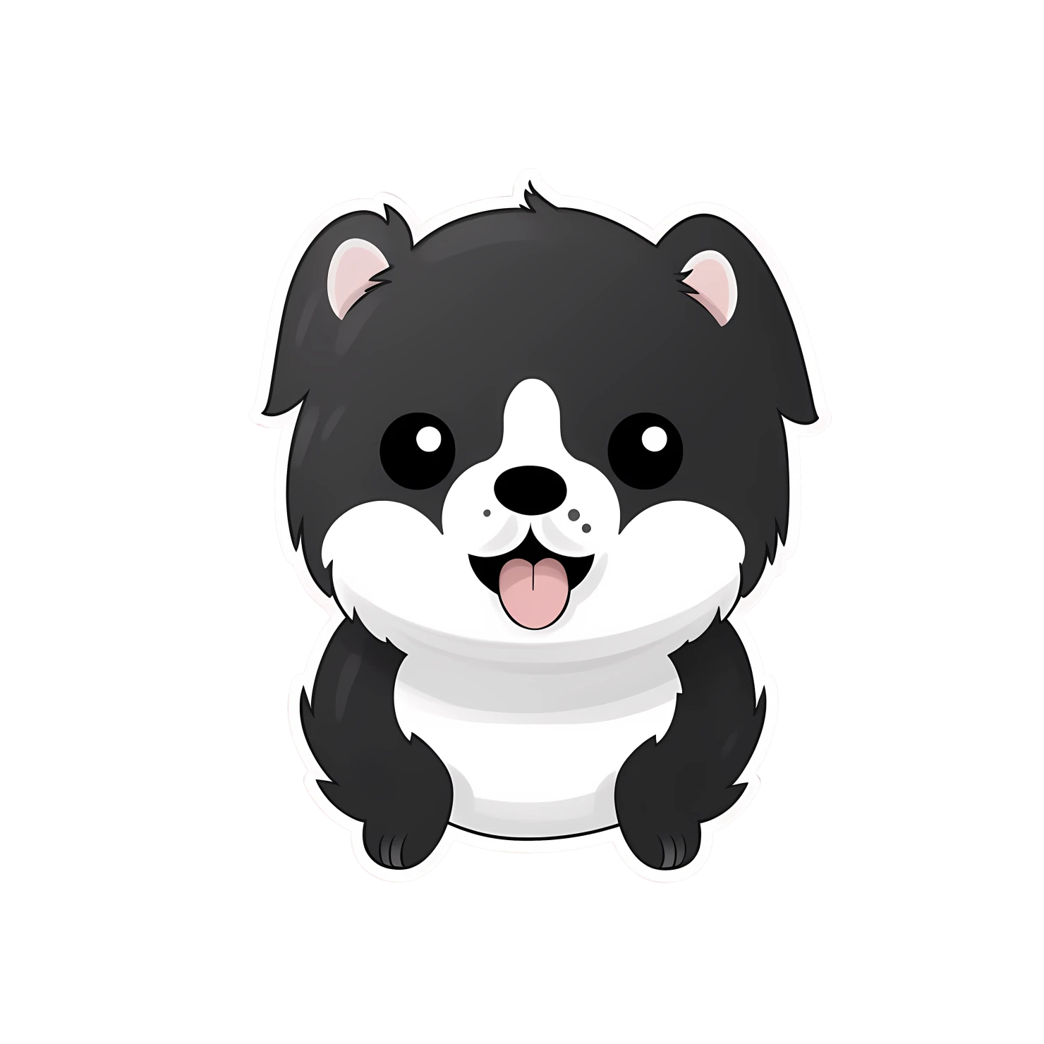 Kawaii dog sticker isolated on transparent background #24645