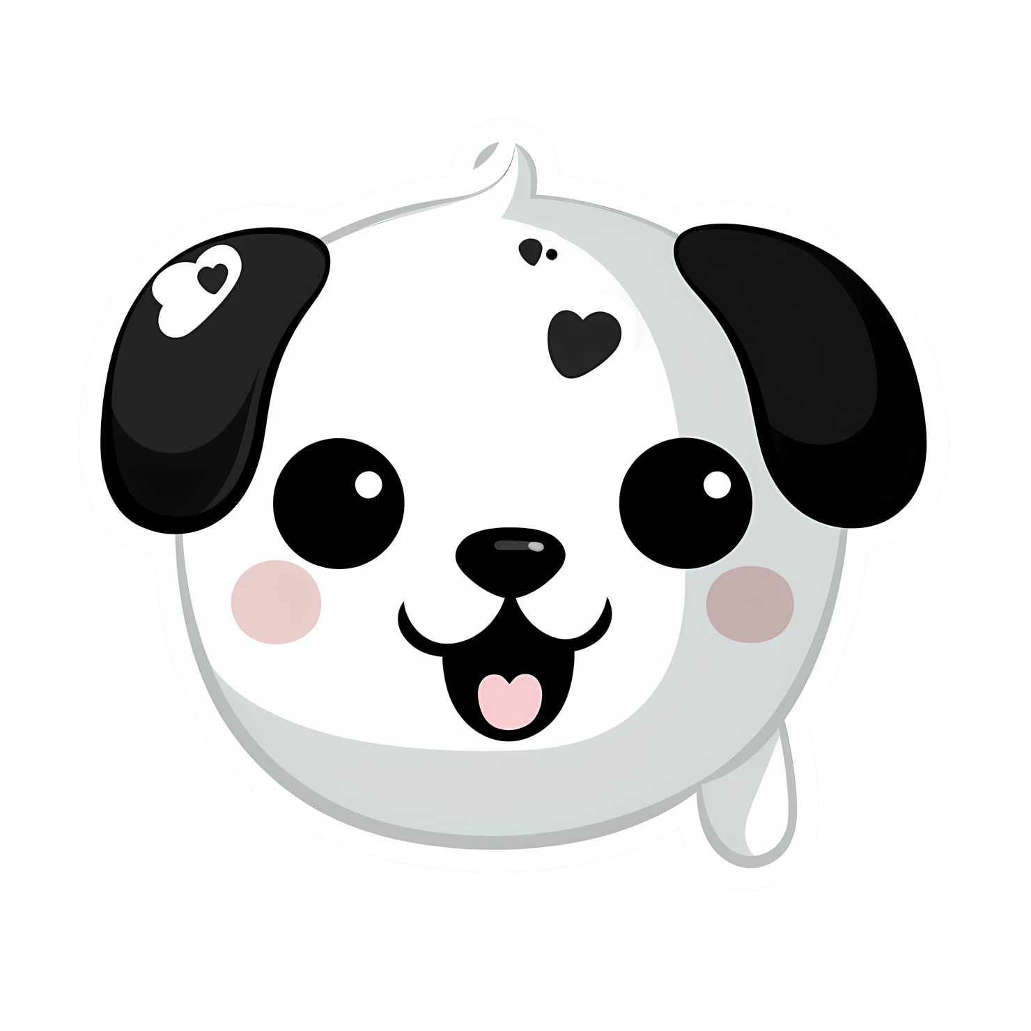 Kawaii dog sticker isolated on transparent background #24646