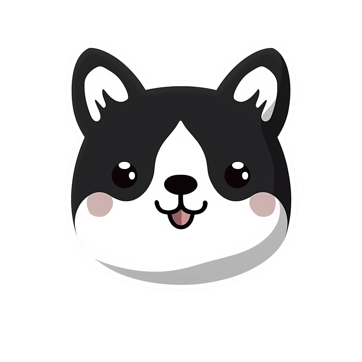 Kawaii dog sticker isolated on transparent background #24647
