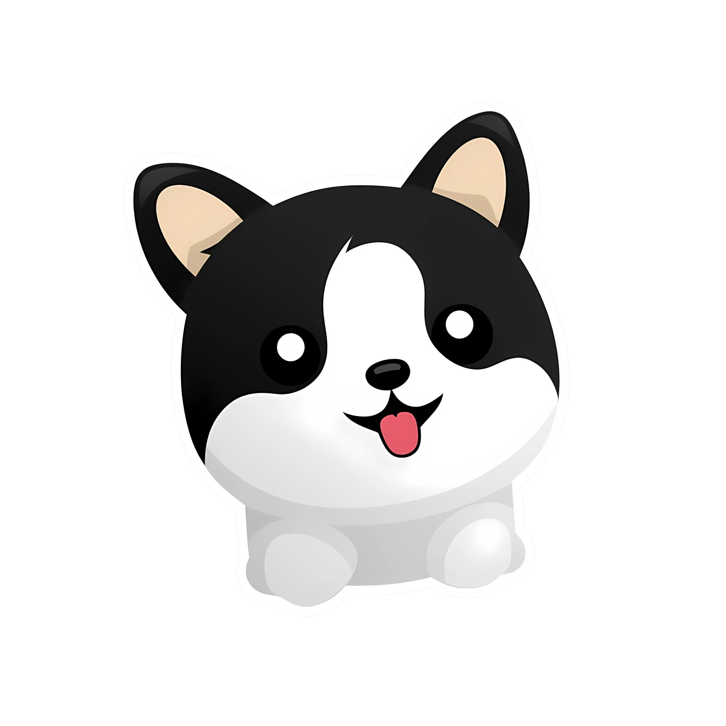 Kawaii dog sticker isolated on transparent background #24648