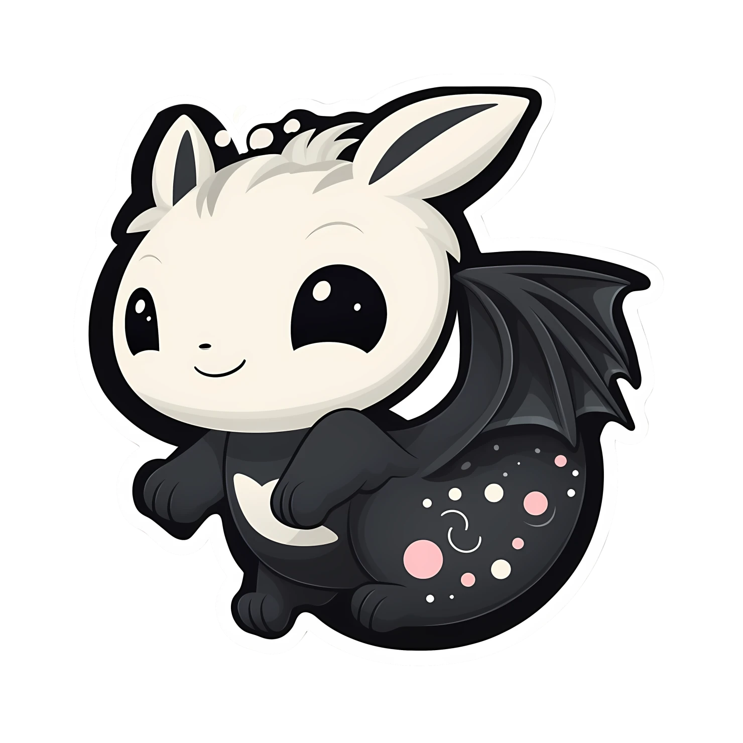 Kawaii dragon sticker isolated on transparent background #24678