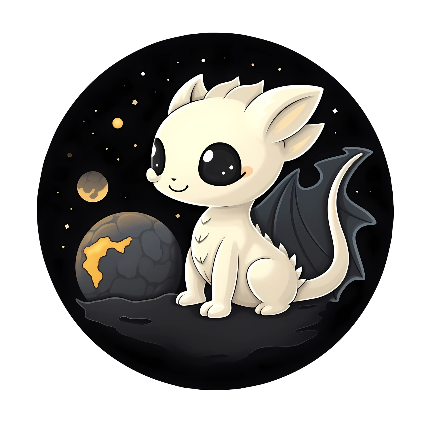 Kawaii dragon sticker isolated on transparent background #24681