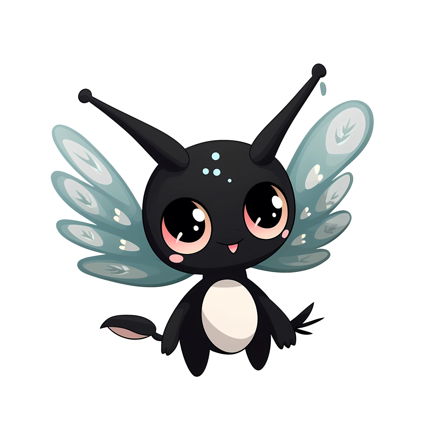 Kawaii dragon sticker isolated on transparent background #24684