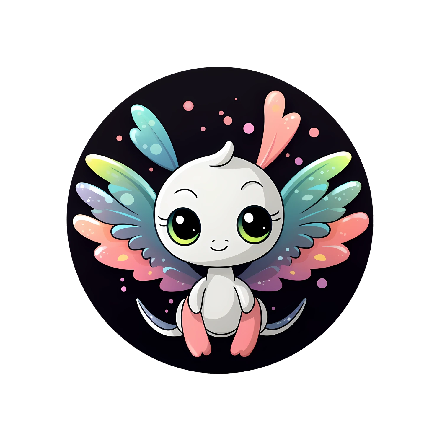 Kawaii dragon sticker isolated on transparent background #24689