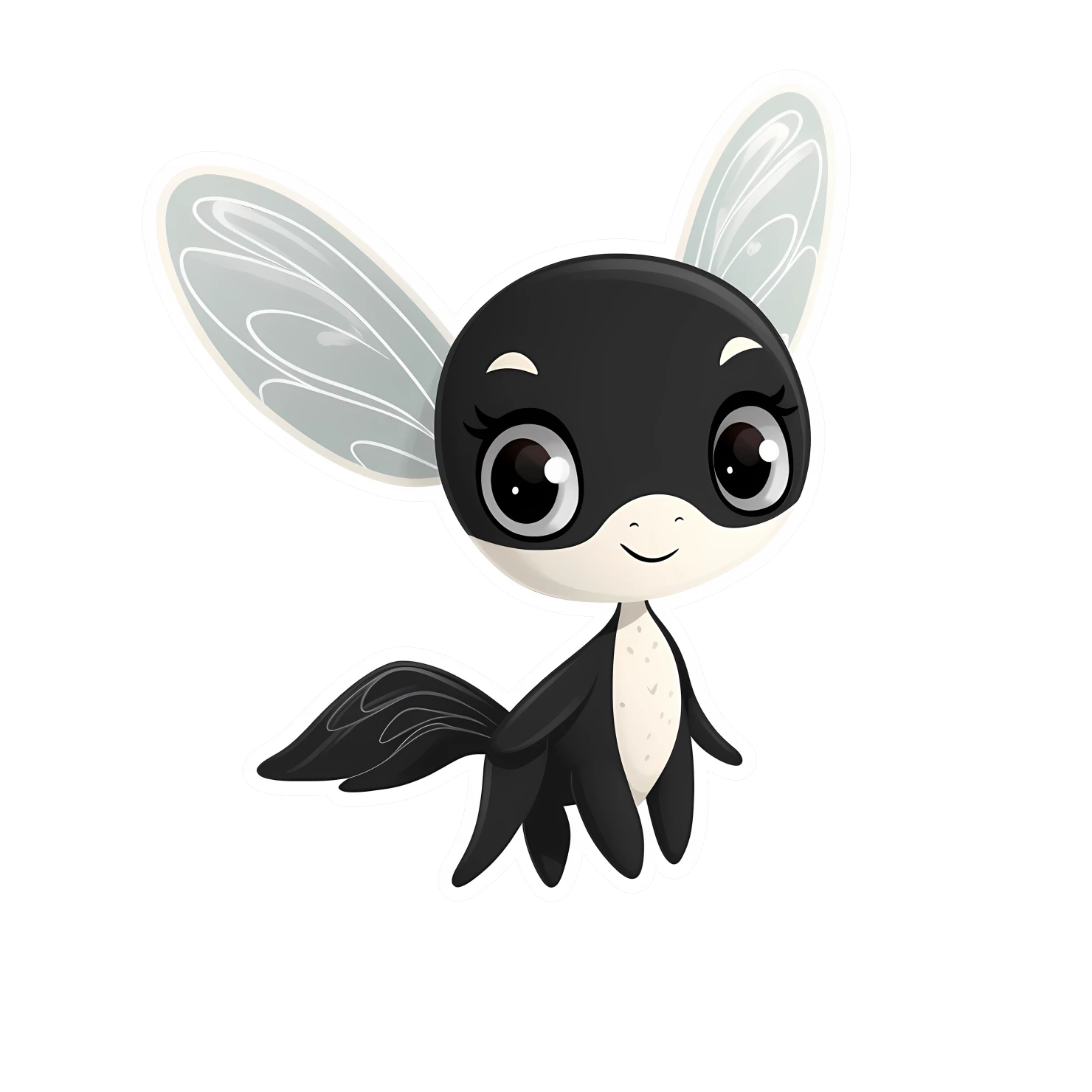 Kawaii dragon sticker isolated on transparent background #24690
