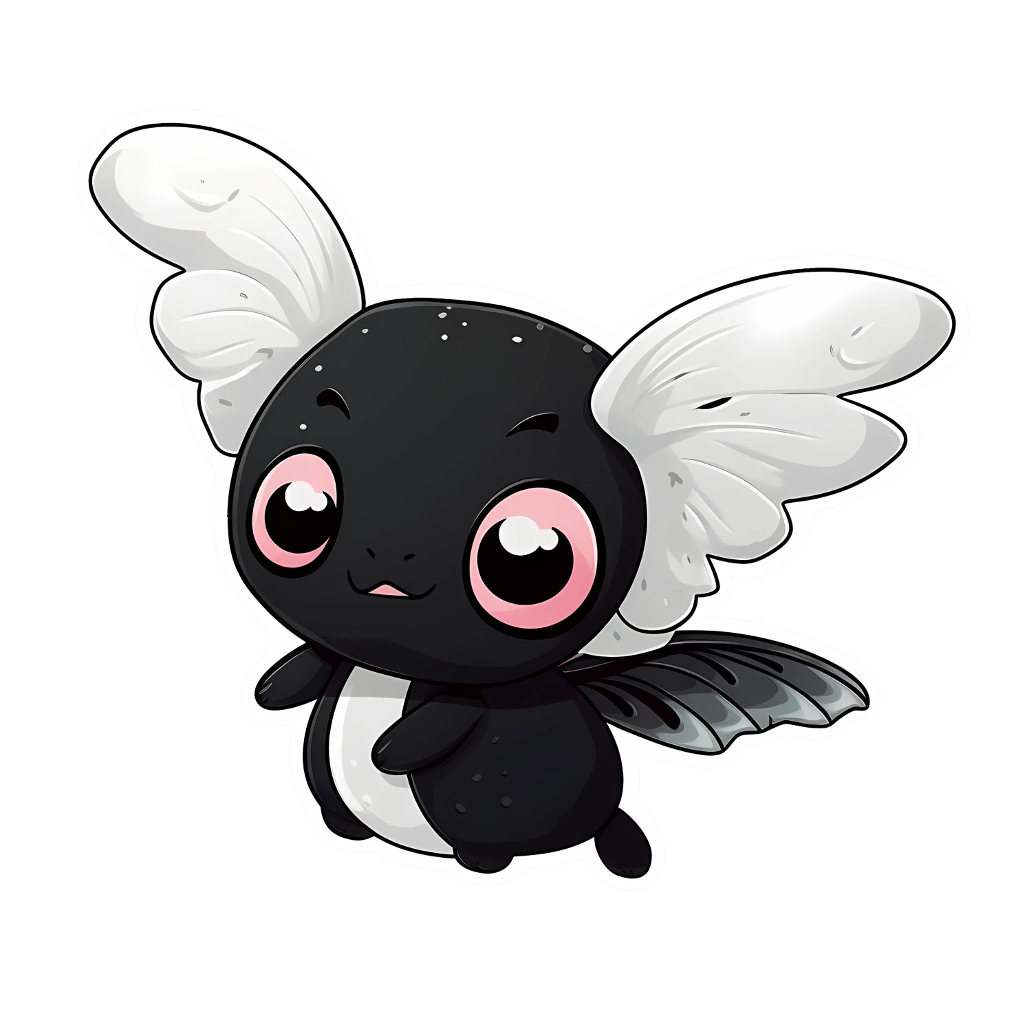 Kawaii dragon sticker isolated on transparent background #24692