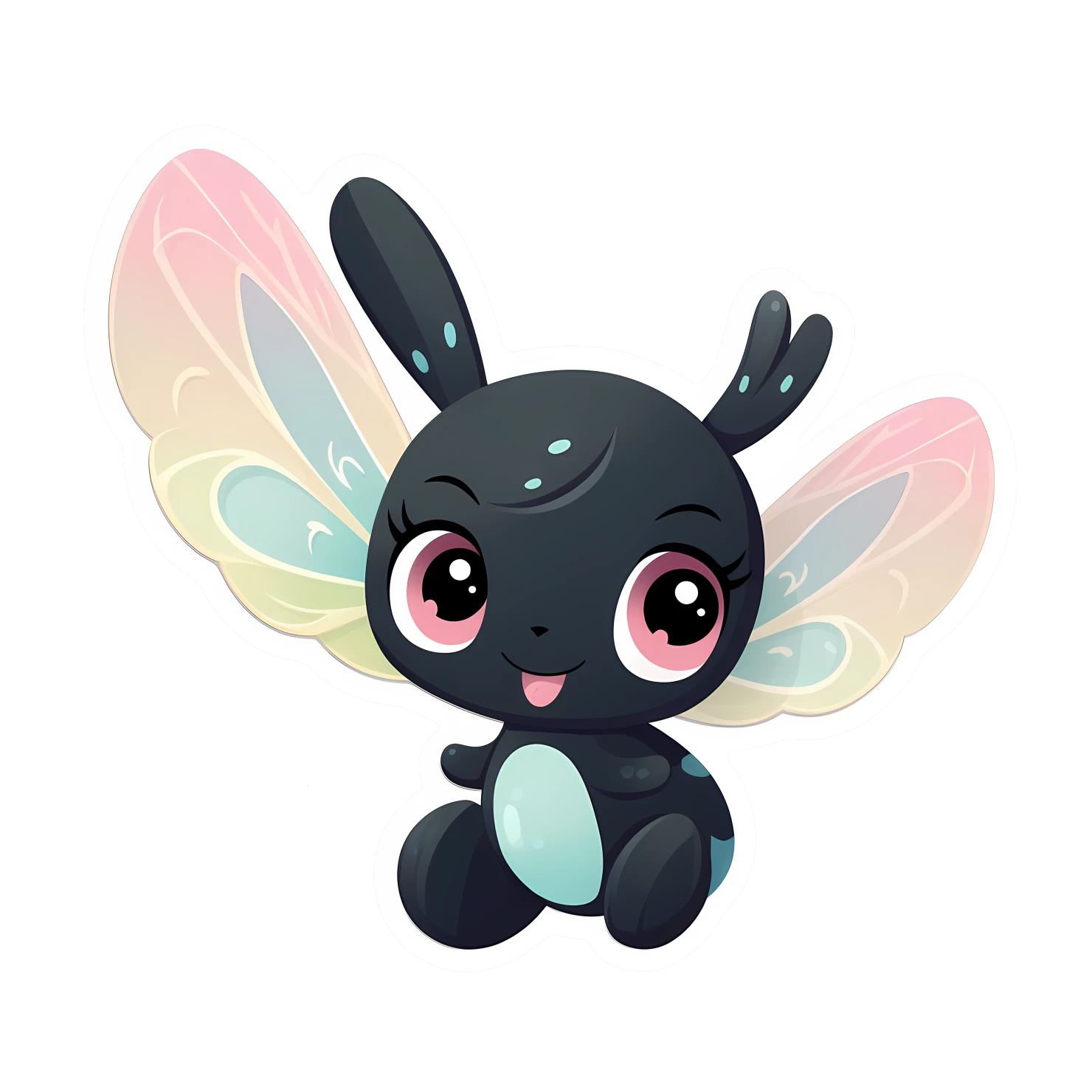 Kawaii dragon sticker isolated on transparent background #24700