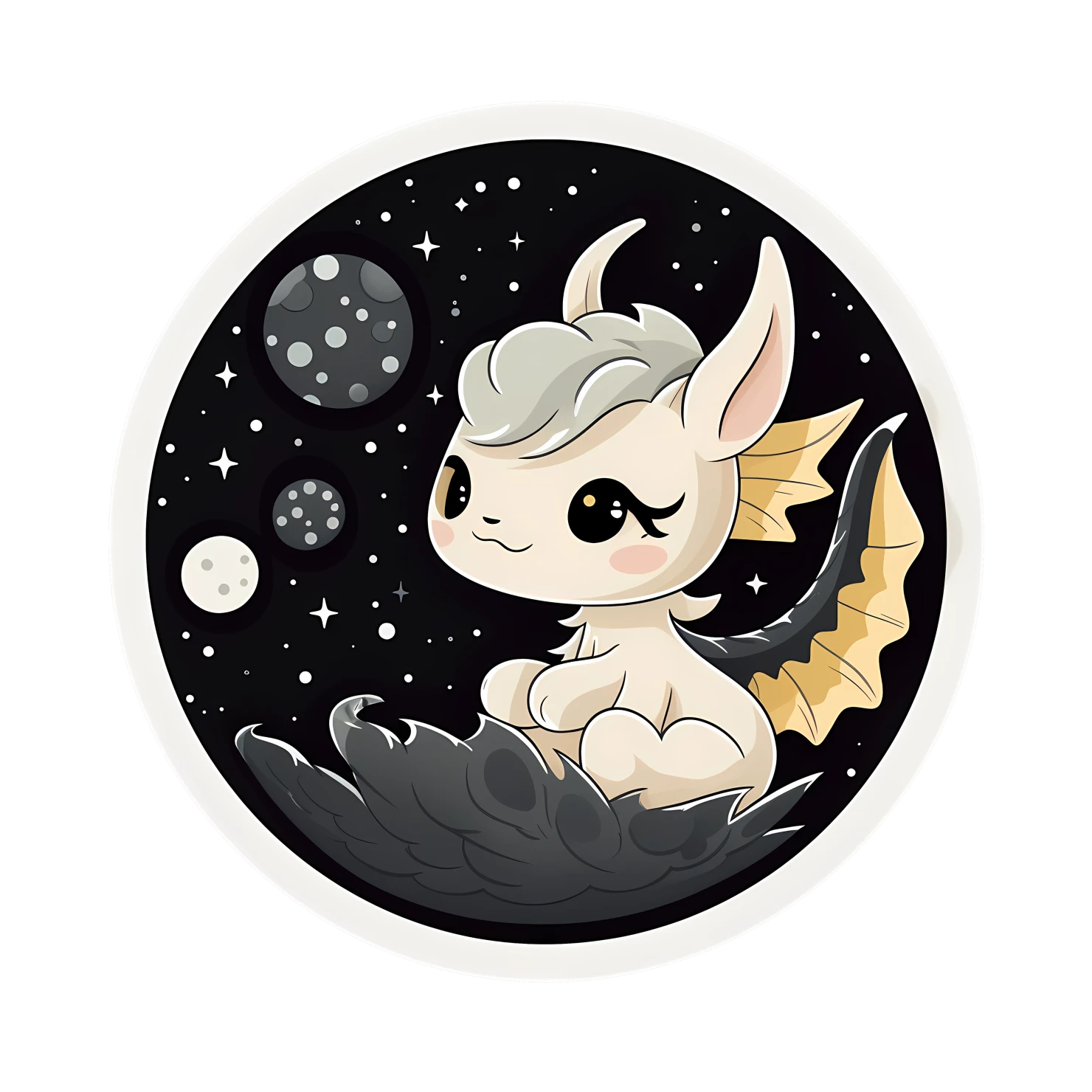 Kawaii dragon sticker isolated on transparent background #24702