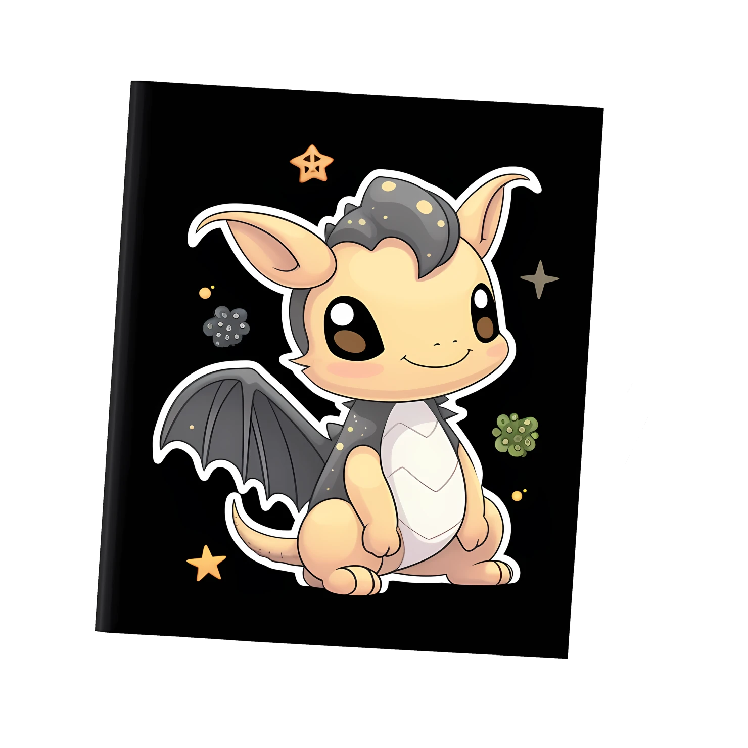 Kawaii dragon sticker isolated on transparent background #24703