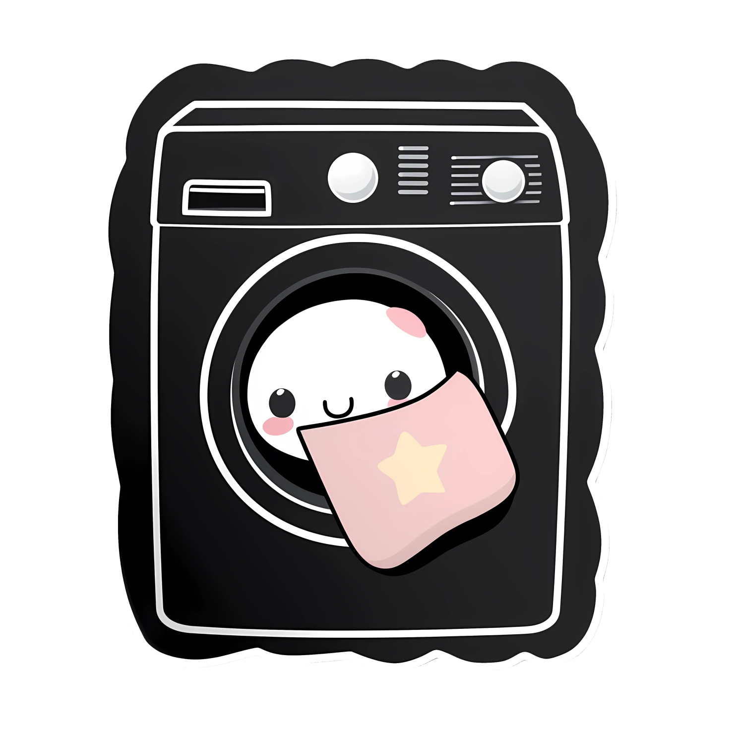 Kawaii dryer sticker isolated on transparent background #24704