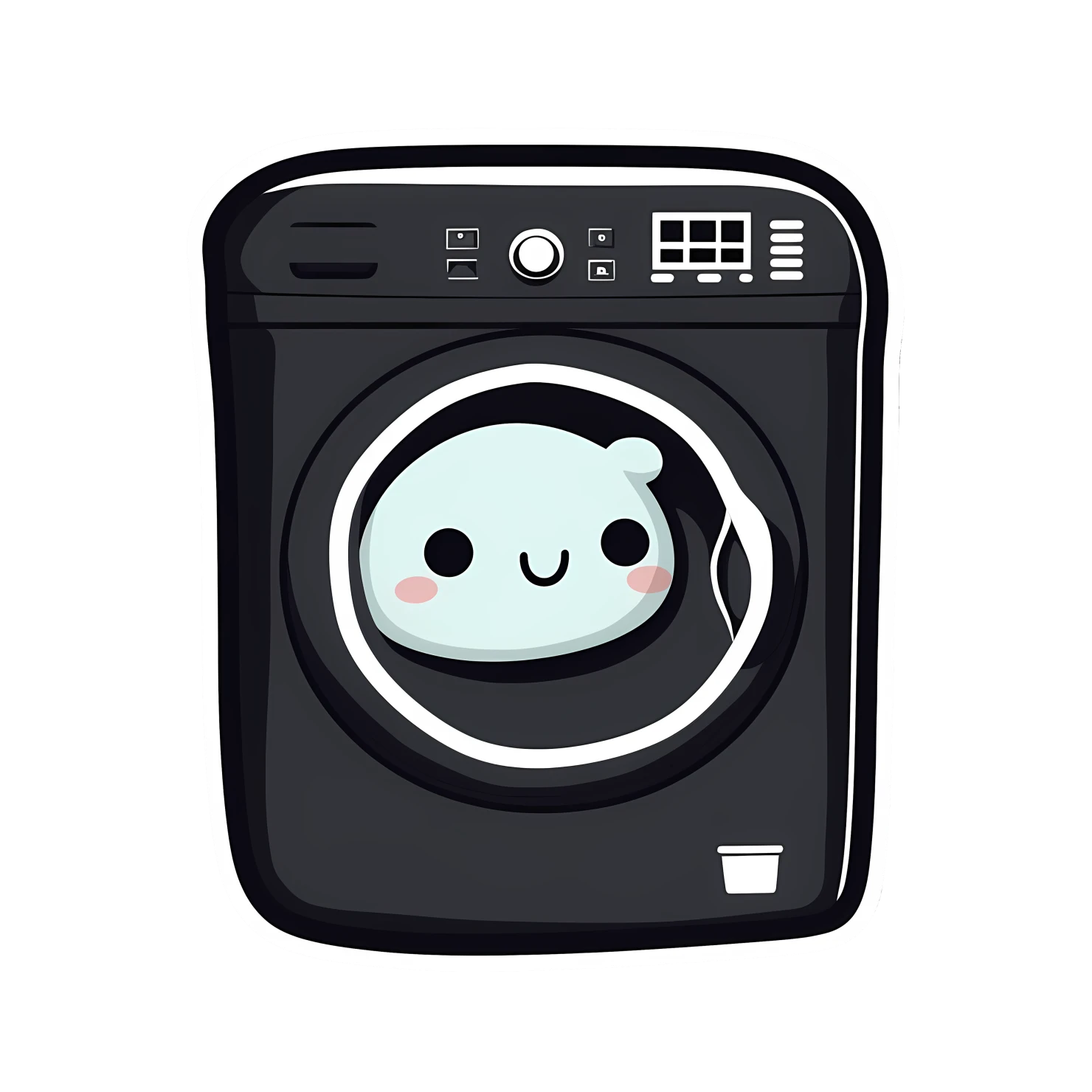 Kawaii dryer sticker isolated on transparent background #24705