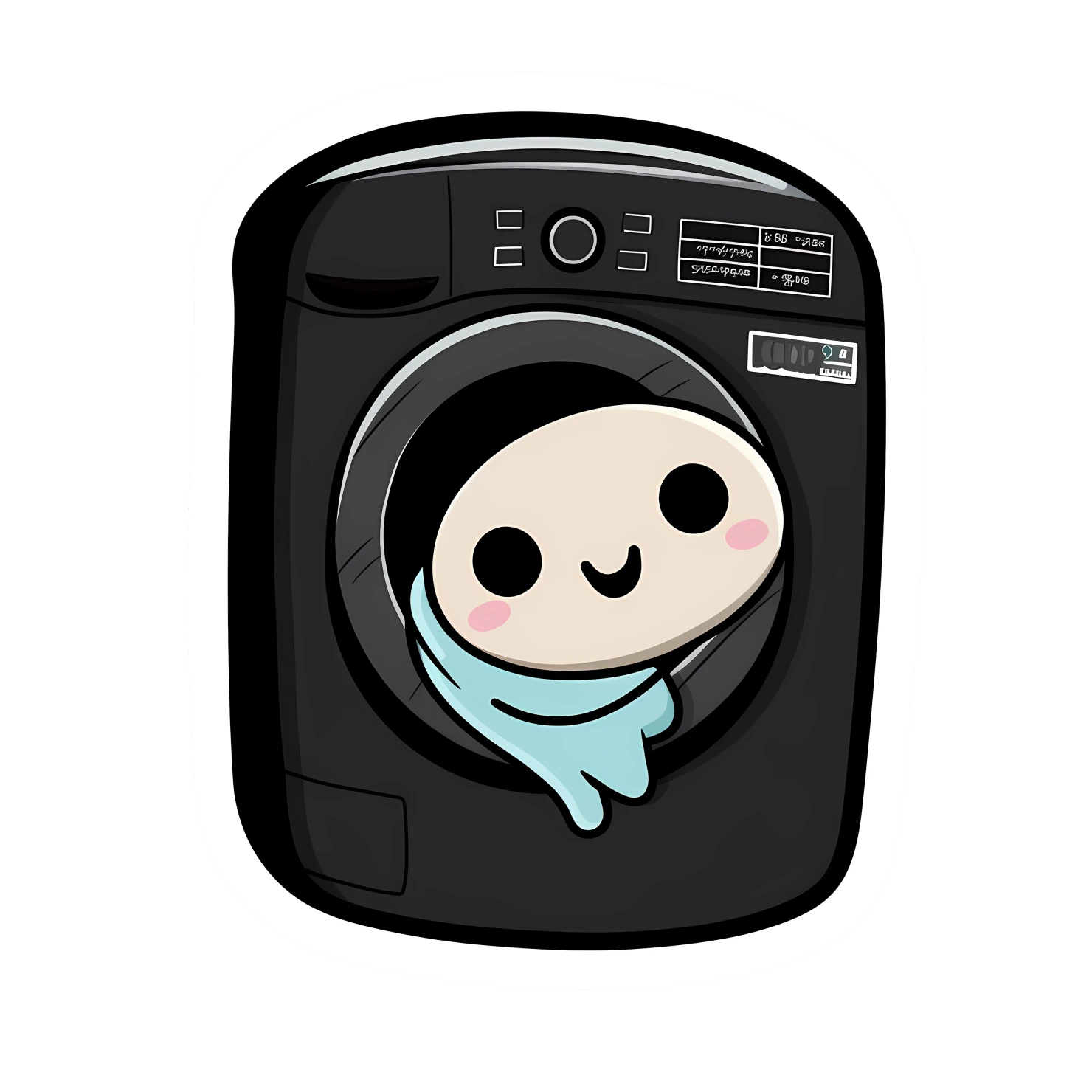 Kawaii dryer sticker isolated on transparent background #24707