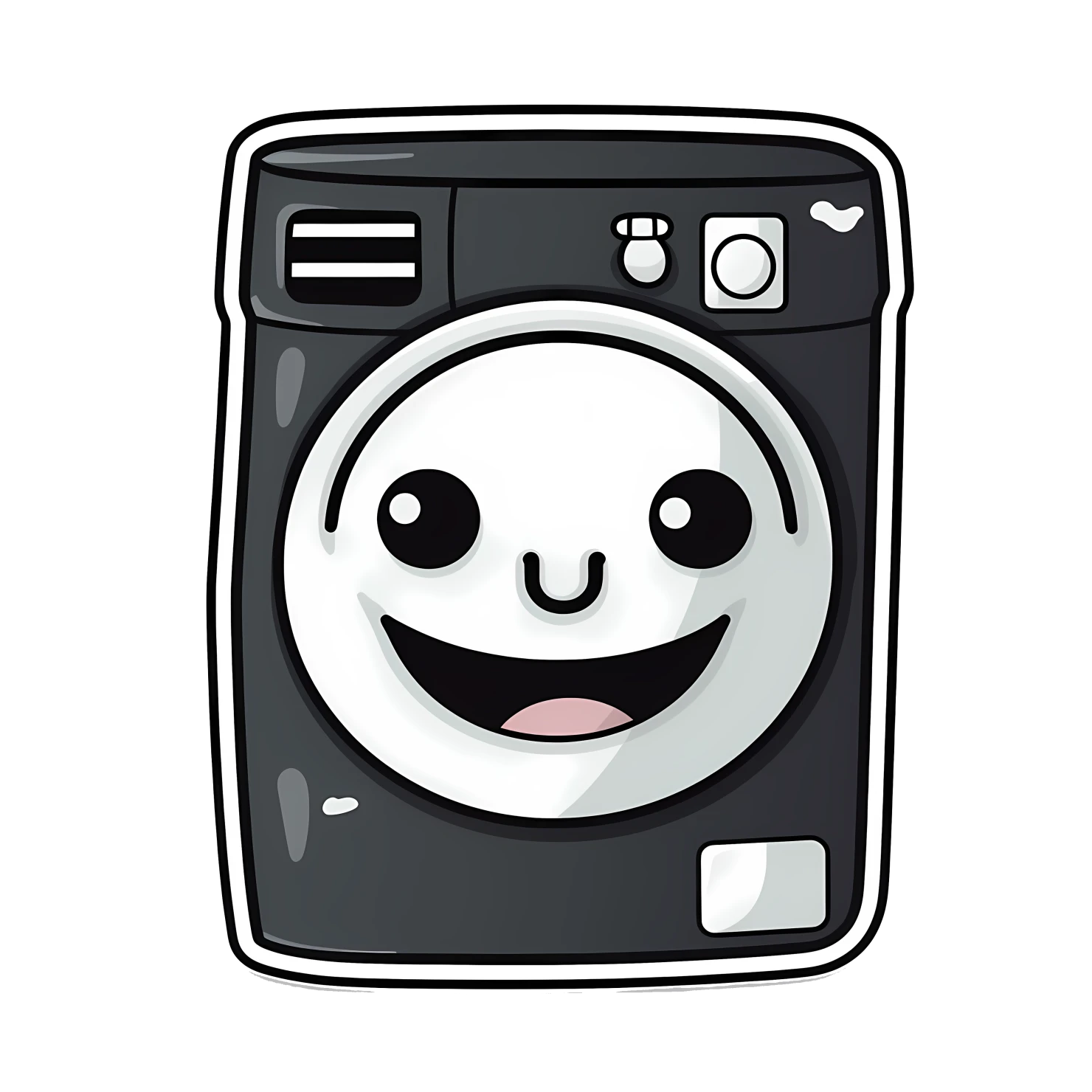 Kawaii dryer sticker isolated on transparent background #24708