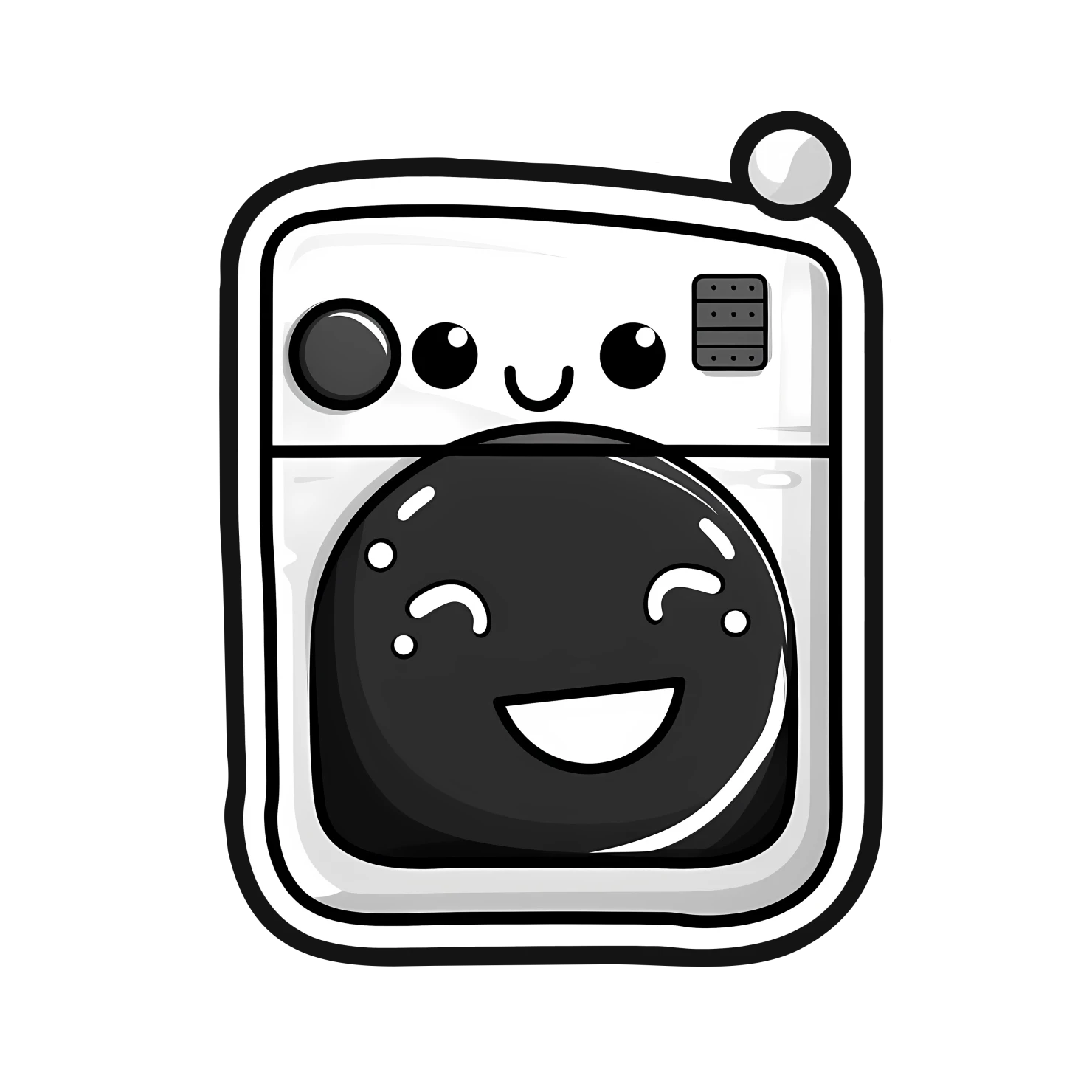 Kawaii dryer sticker isolated on transparent background #24709