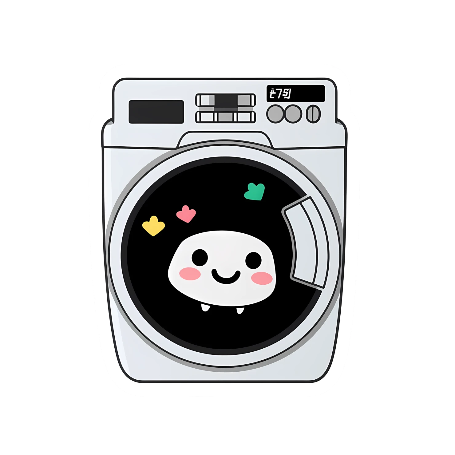 Kawaii dryer sticker isolated on transparent background #24712