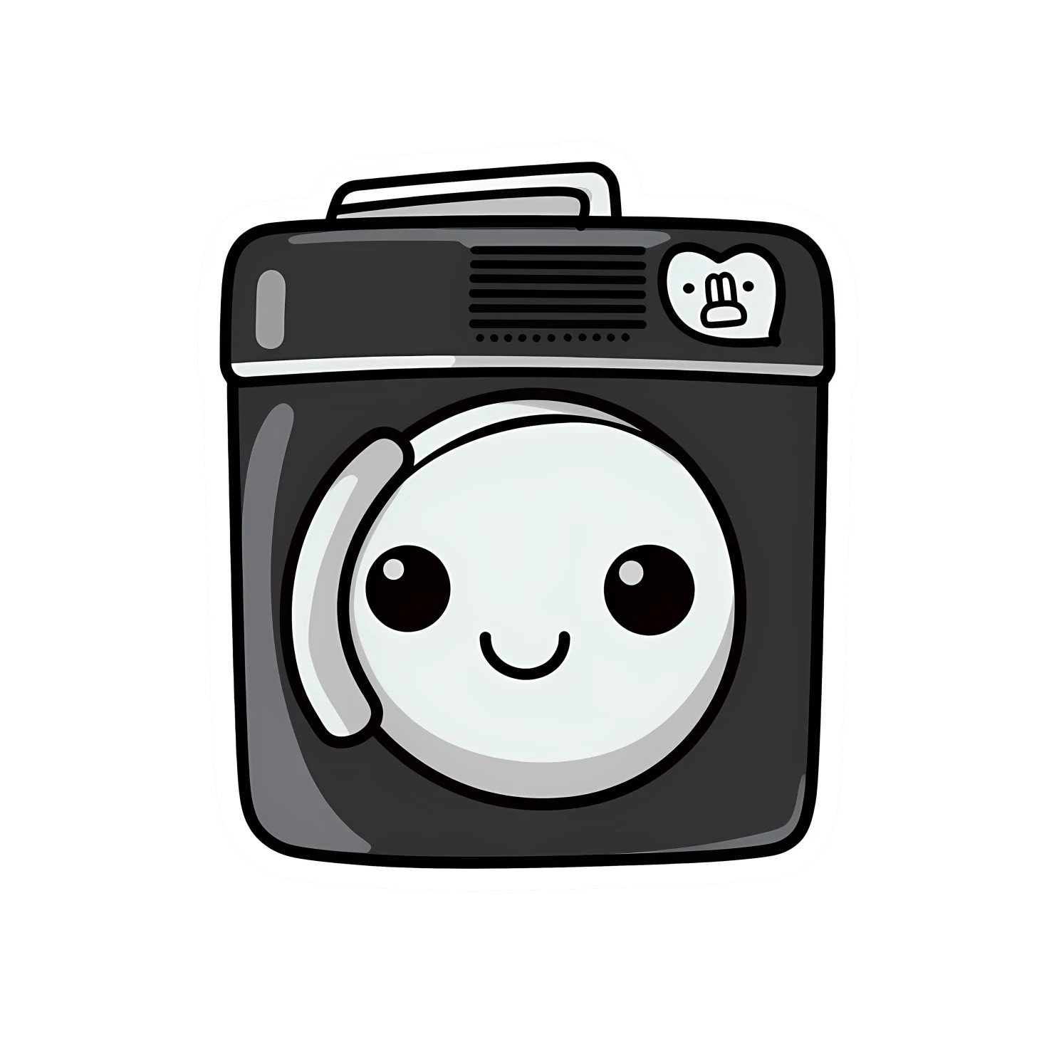Kawaii dryer sticker isolated on transparent background #24714